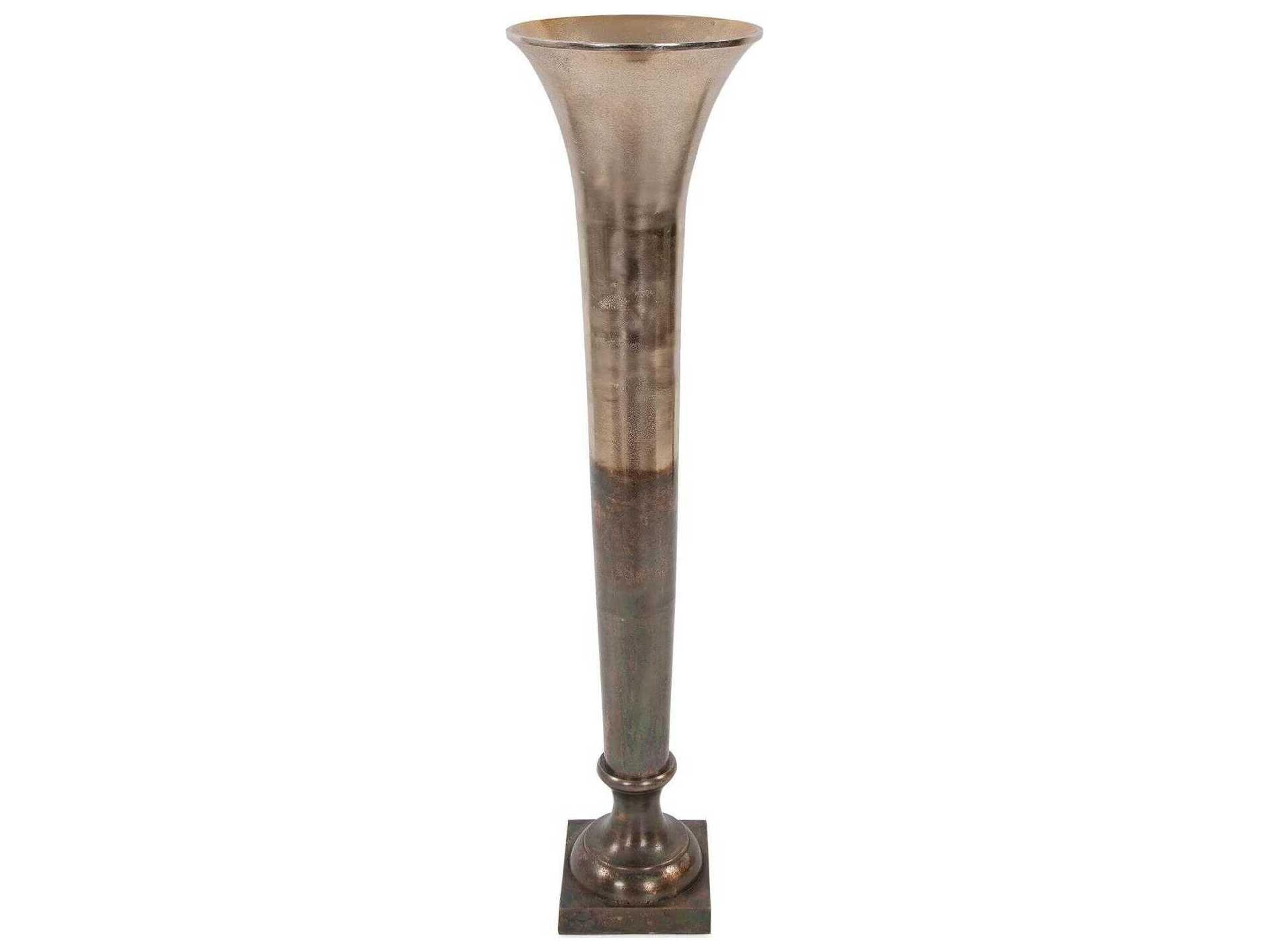 Howard Elliott Golden Bronze Oversized Fluted Vase