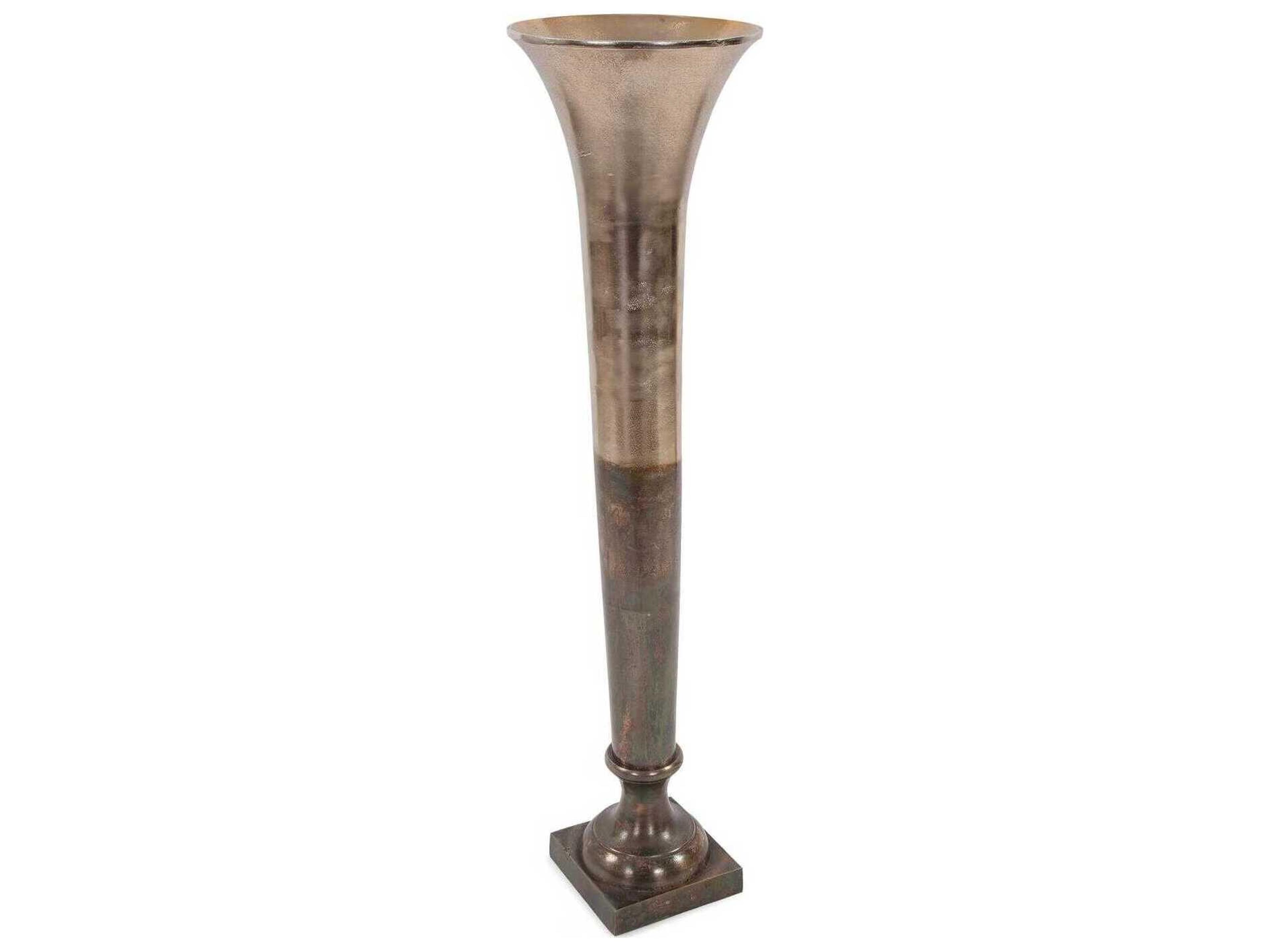 Howard Elliott Golden Bronze Oversized Fluted Vase