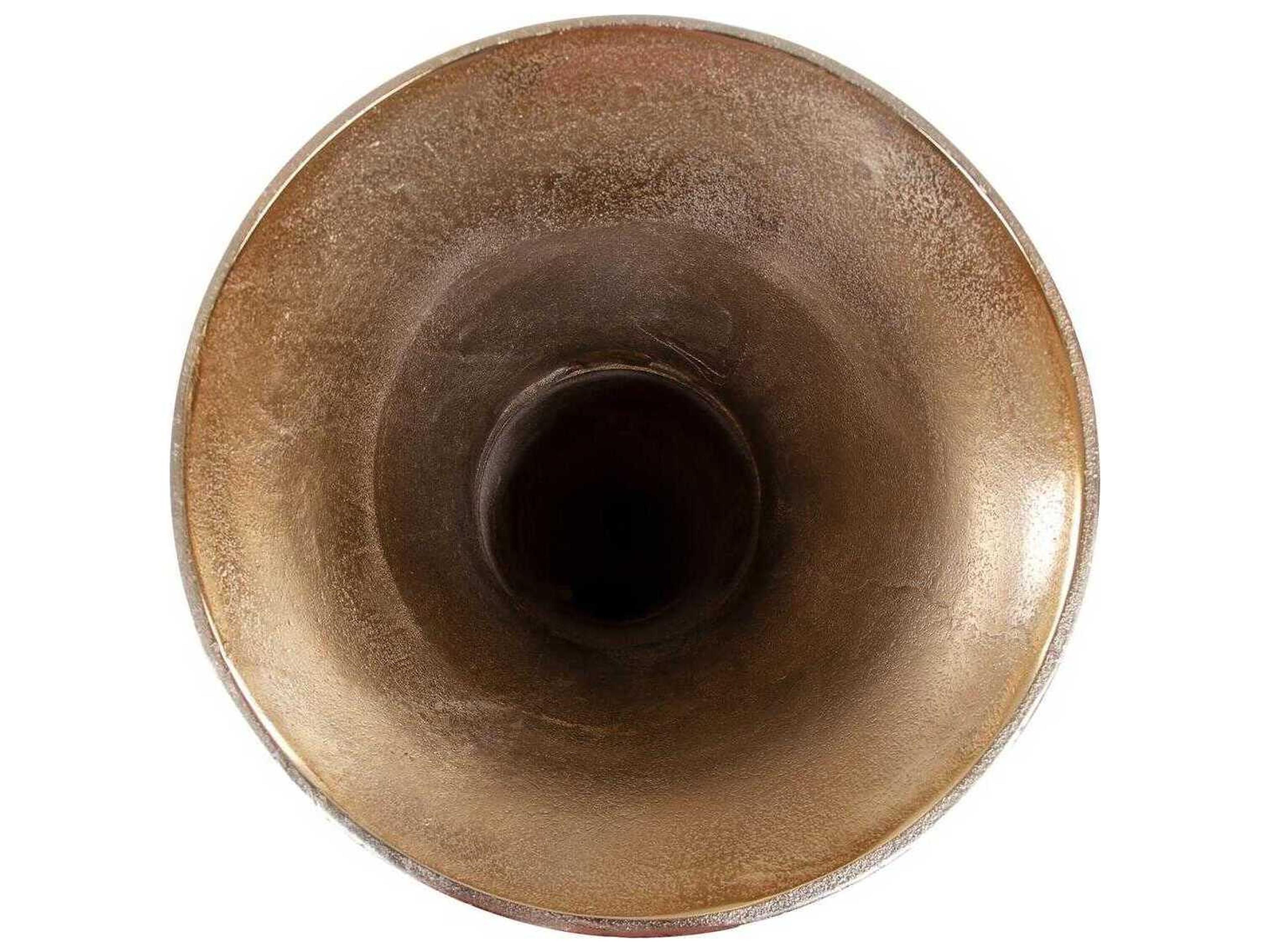 Howard Elliott Golden Bronze Oversized Fluted Vase