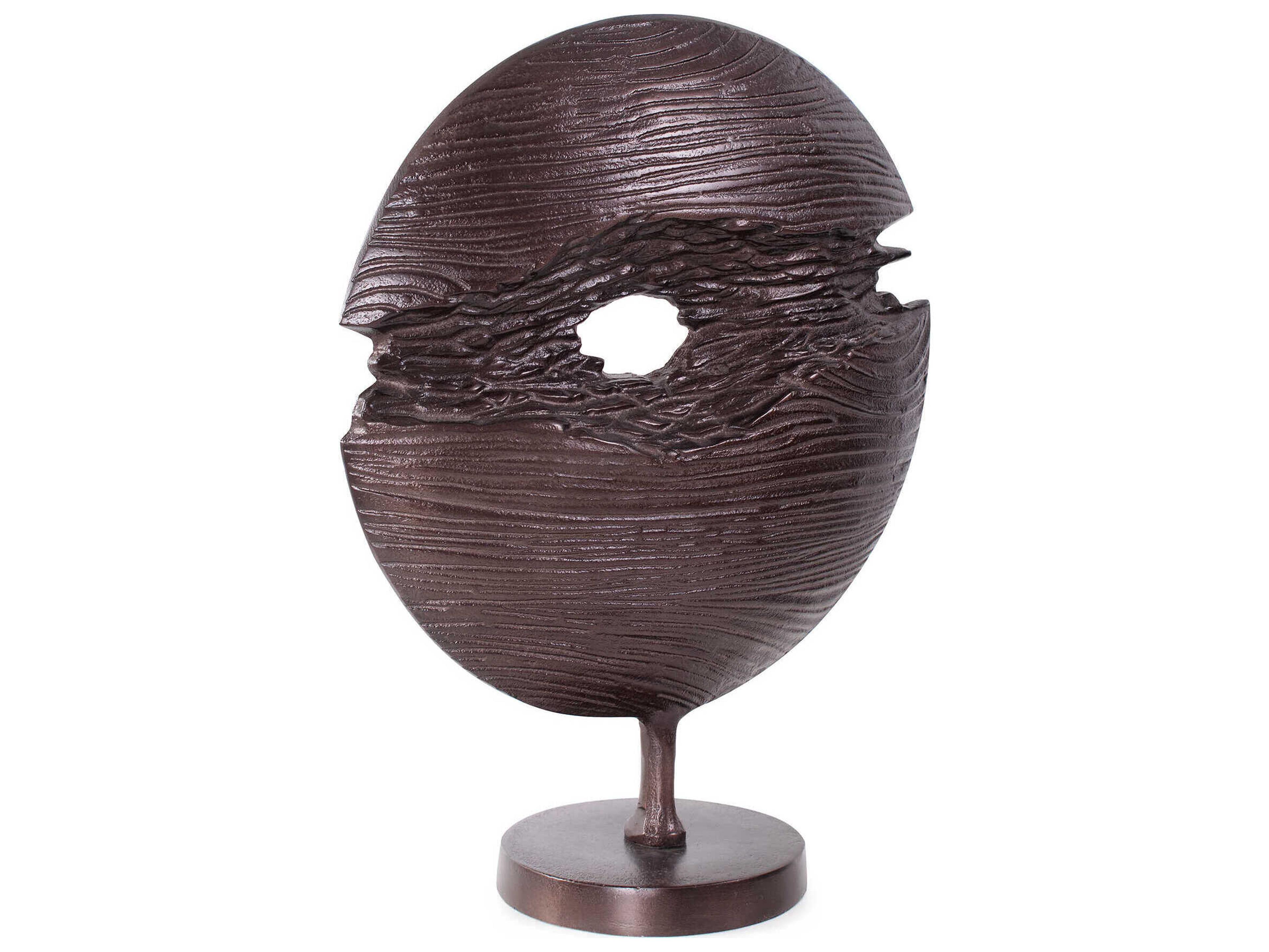 Howard Elliott Bronze Berken Round Sculpture