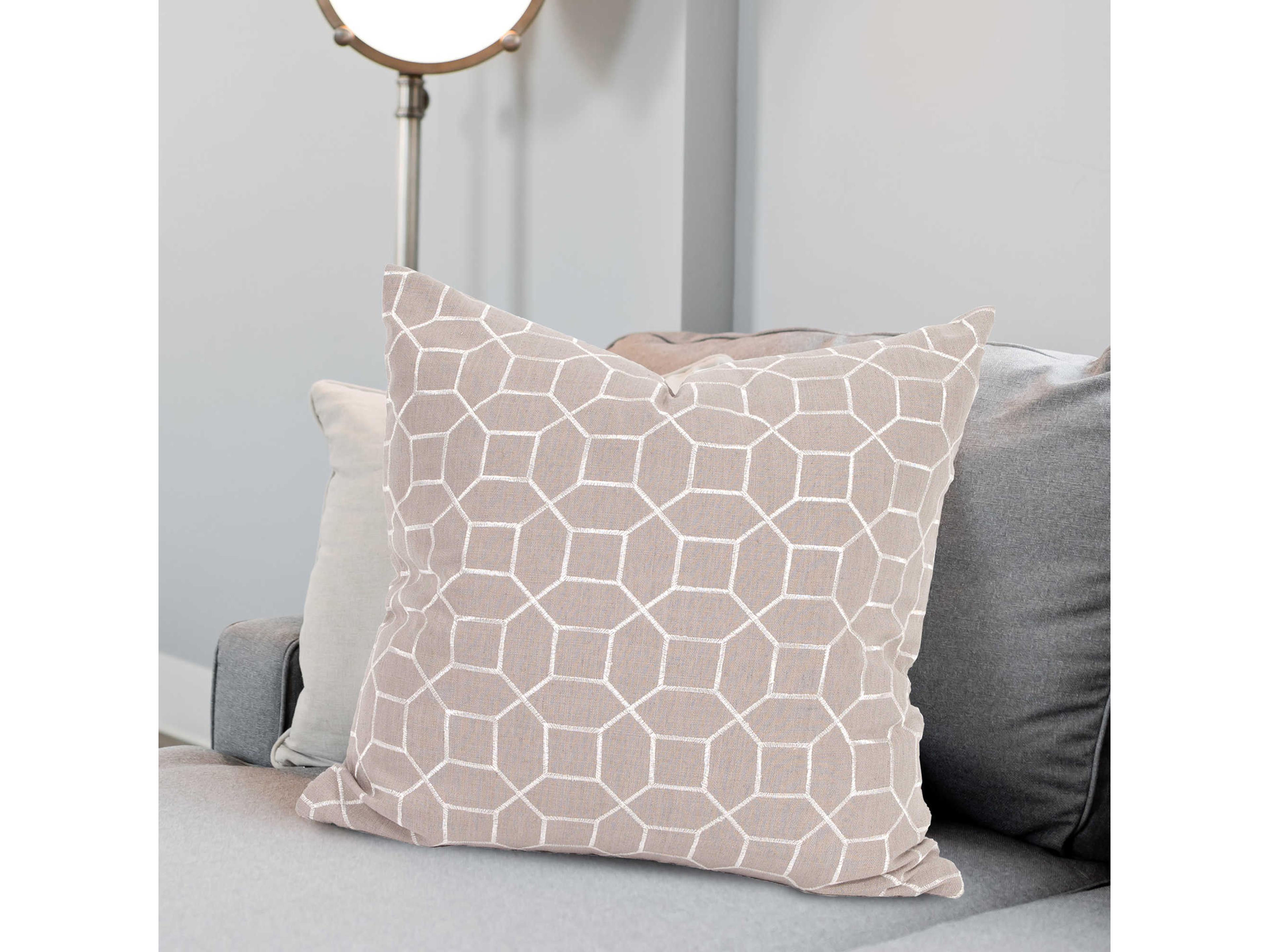 Howard Elliott Davida Kay Trellis Slate 24" x 24" Pillow