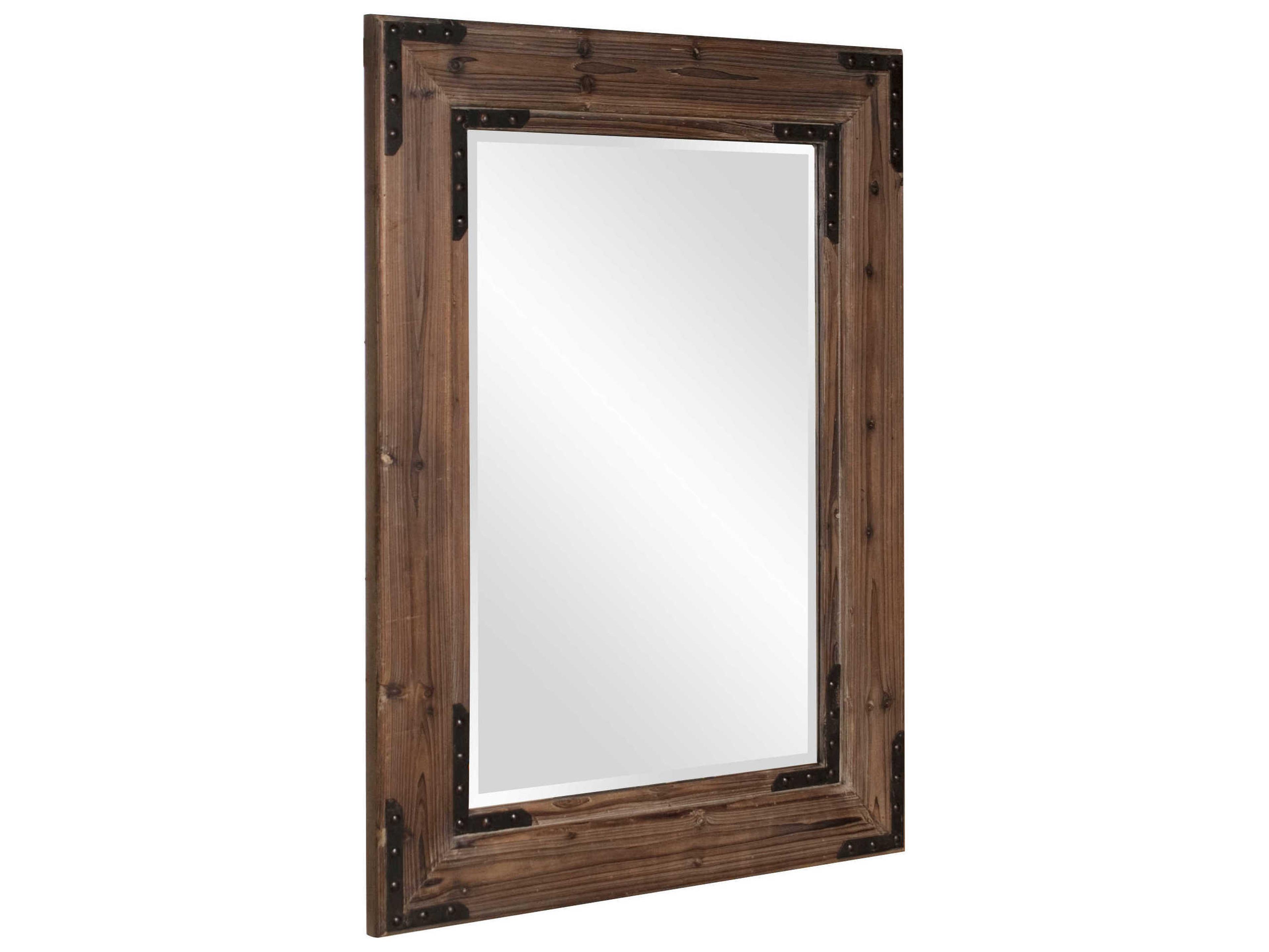Howard Elliott Caldwell Wood / Iron Rectangular Wall Mirror