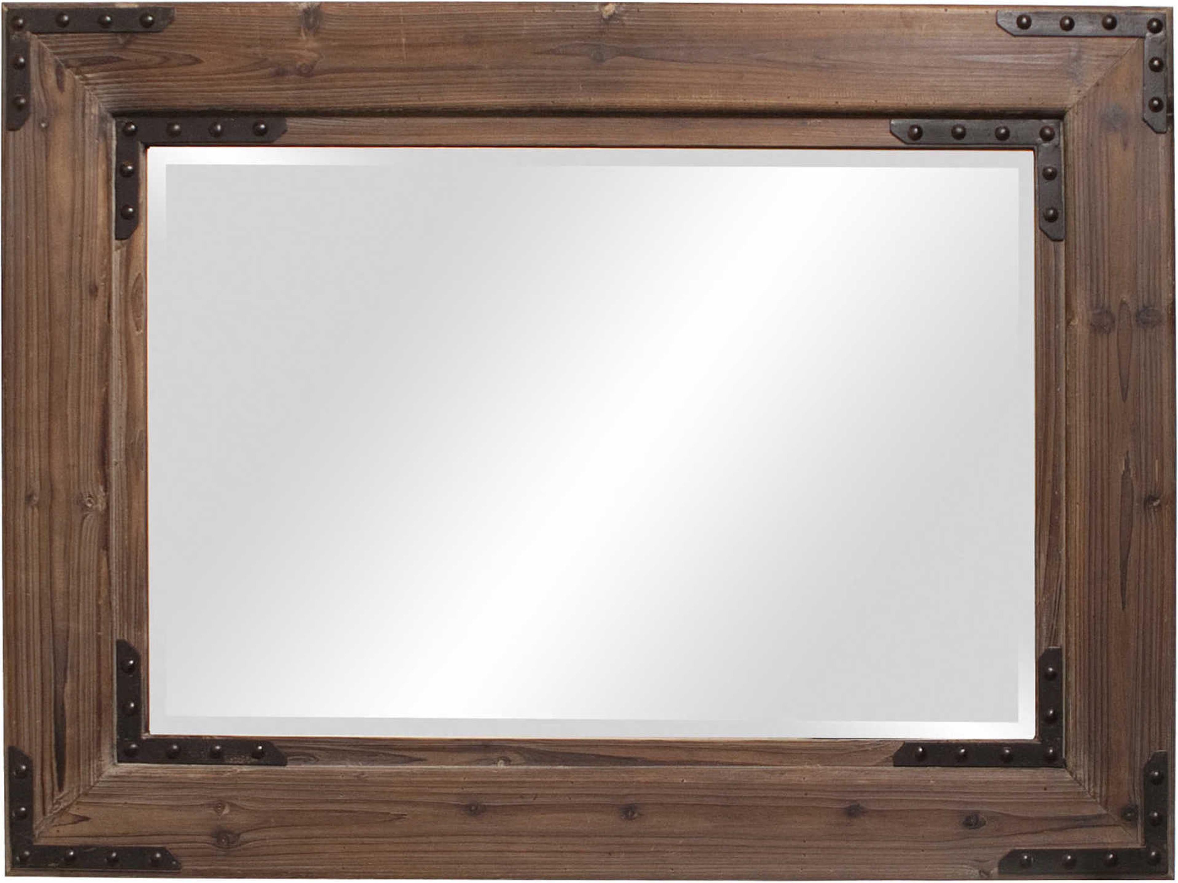 Howard Elliott Caldwell Wood / Iron Rectangular Wall Mirror