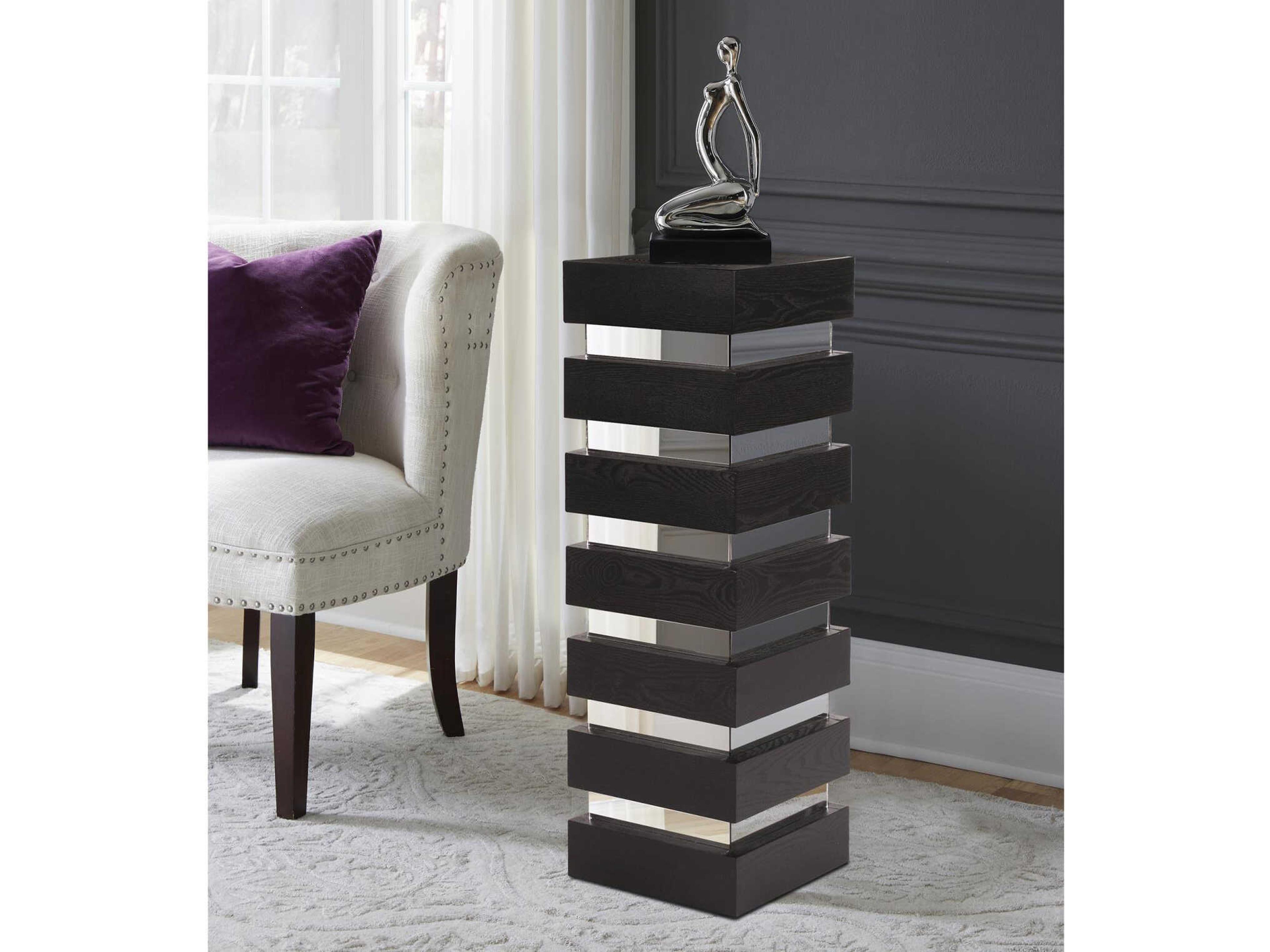 Howard Elliott Square Wood Espresso End Table