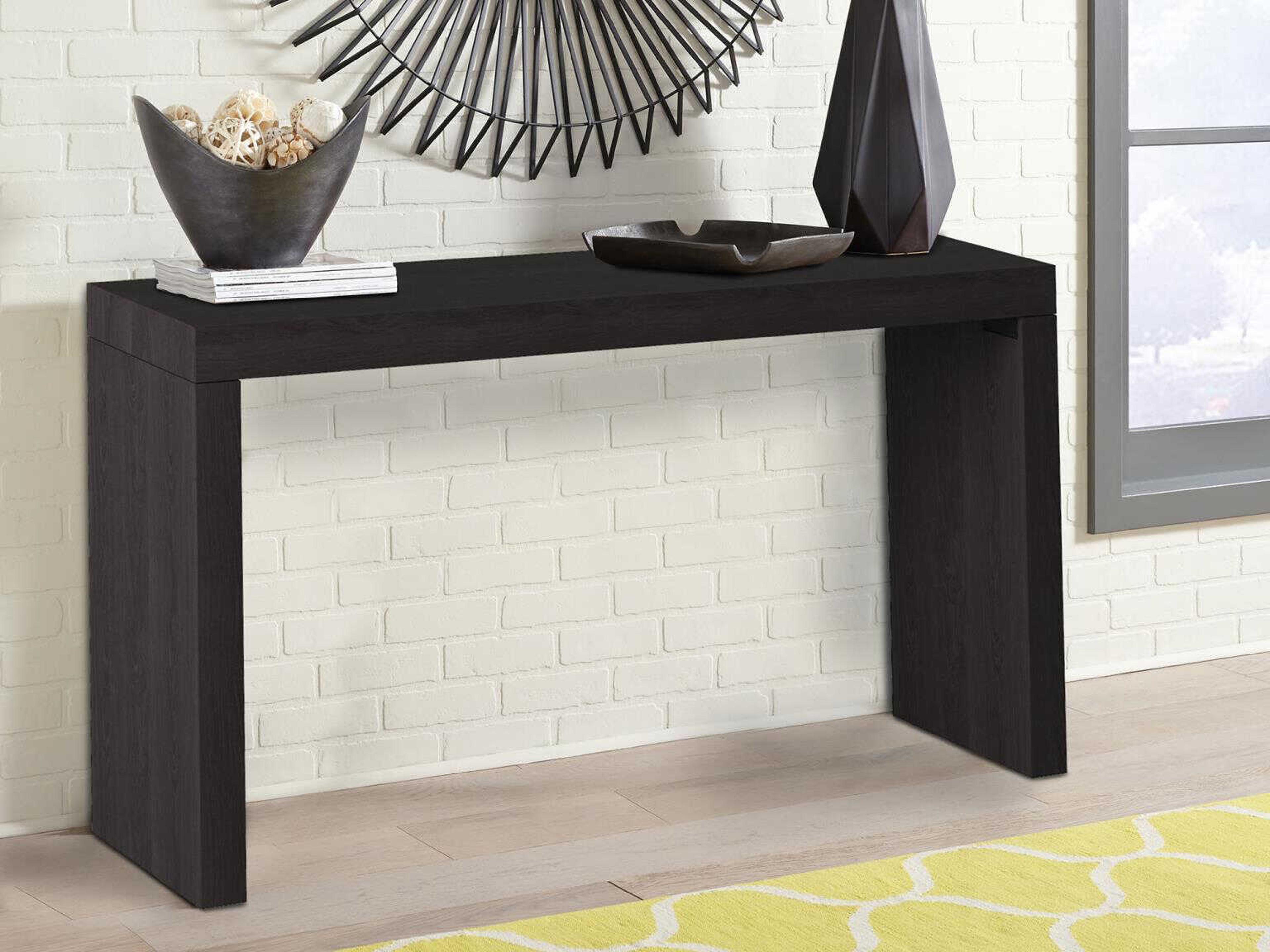 Howard Elliott Rectangular Wood Black Console Table