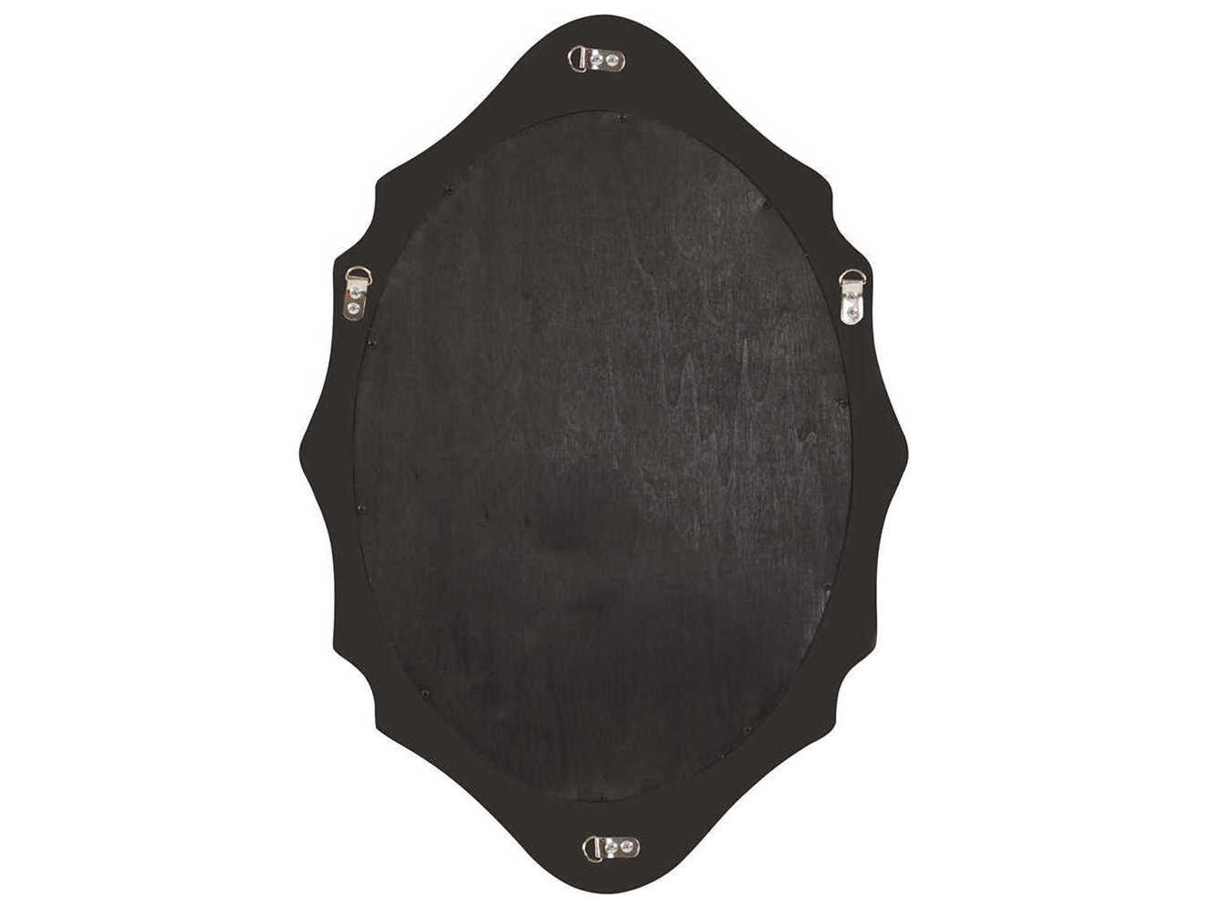 Howard Elliott Trafalga Silver Leaf Oval Wall Mirror