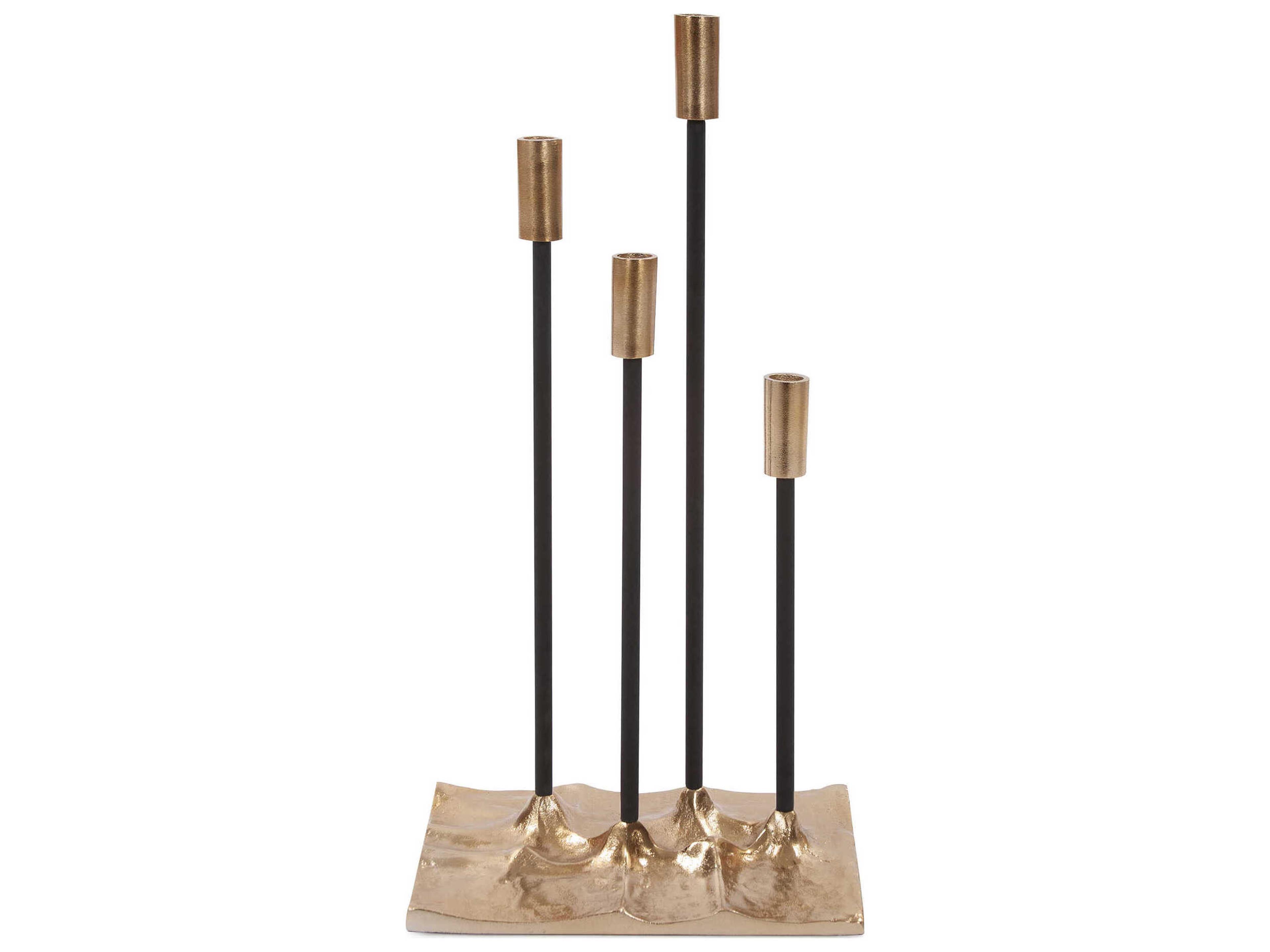 Howard Elliott Black Gold Modern Gold Aluminum Candelabra