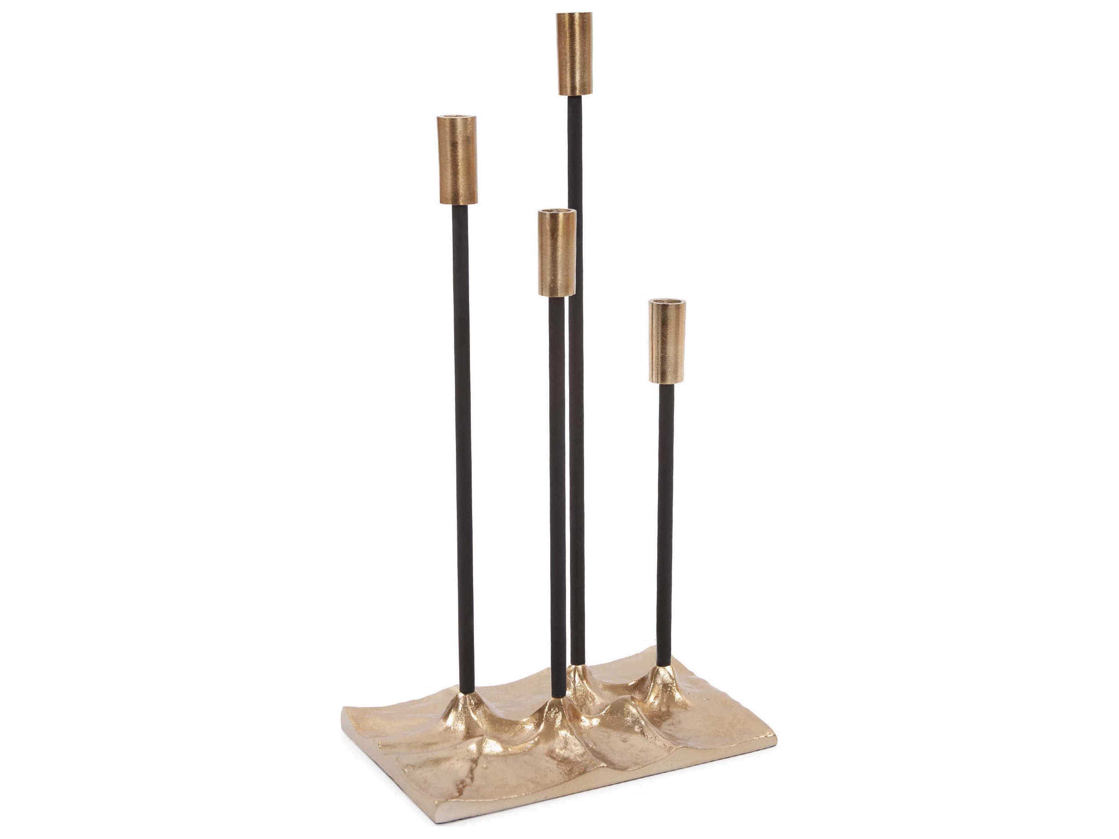 Howard Elliott Black Gold Modern Gold Aluminum Candelabra