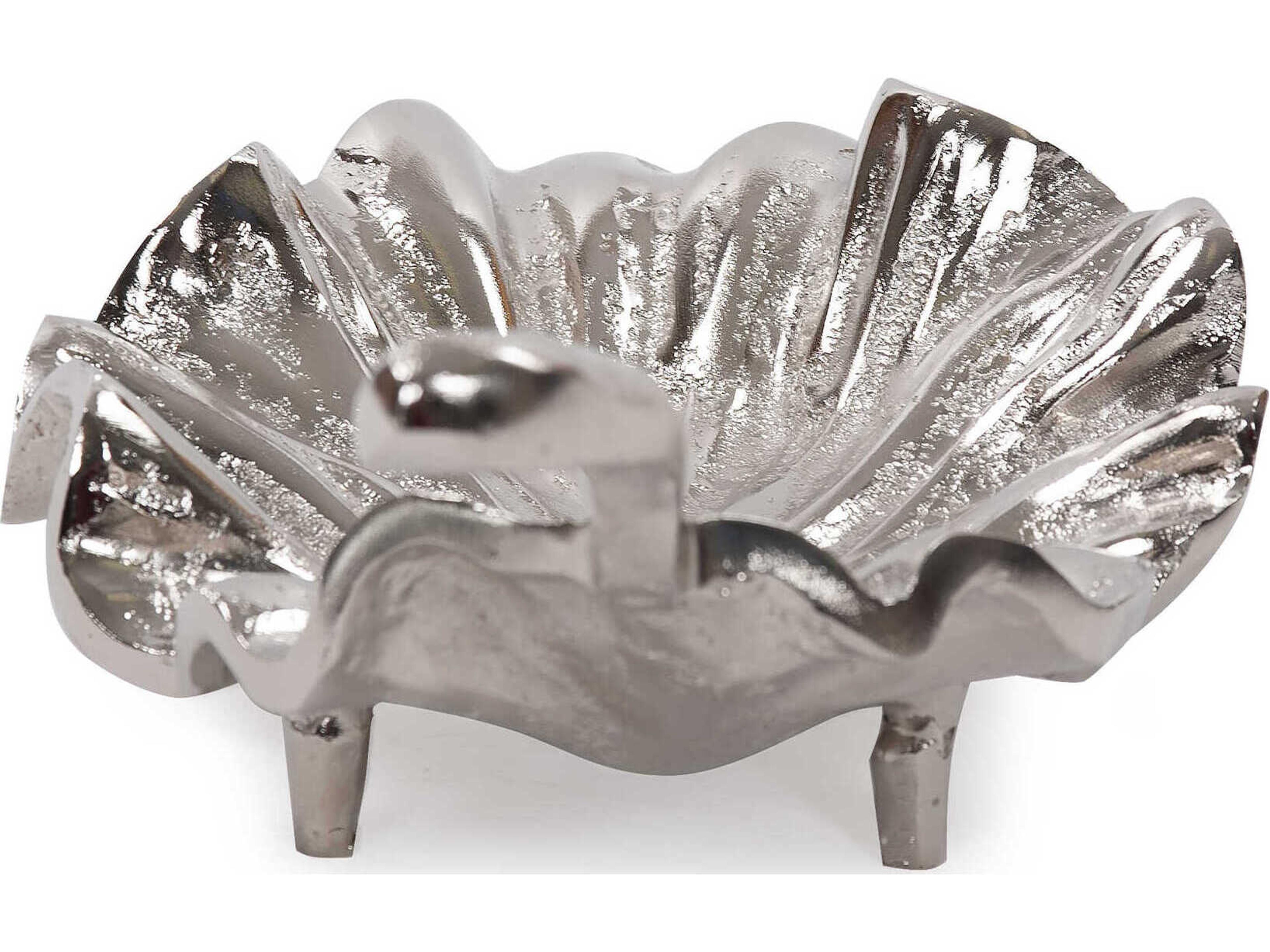 Howard Elliott Silver Calathea Leaf Sculpture
