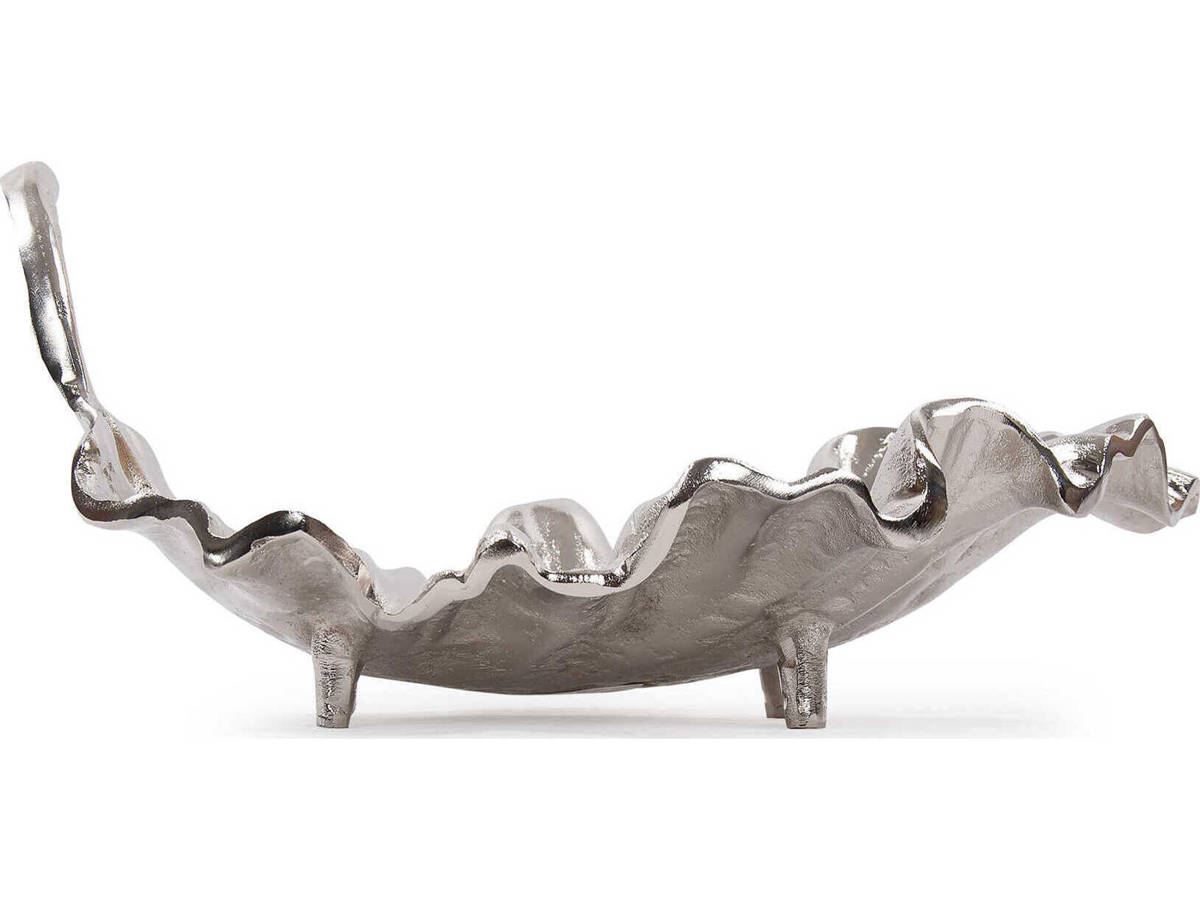 Howard Elliott Silver Calathea Leaf Sculpture