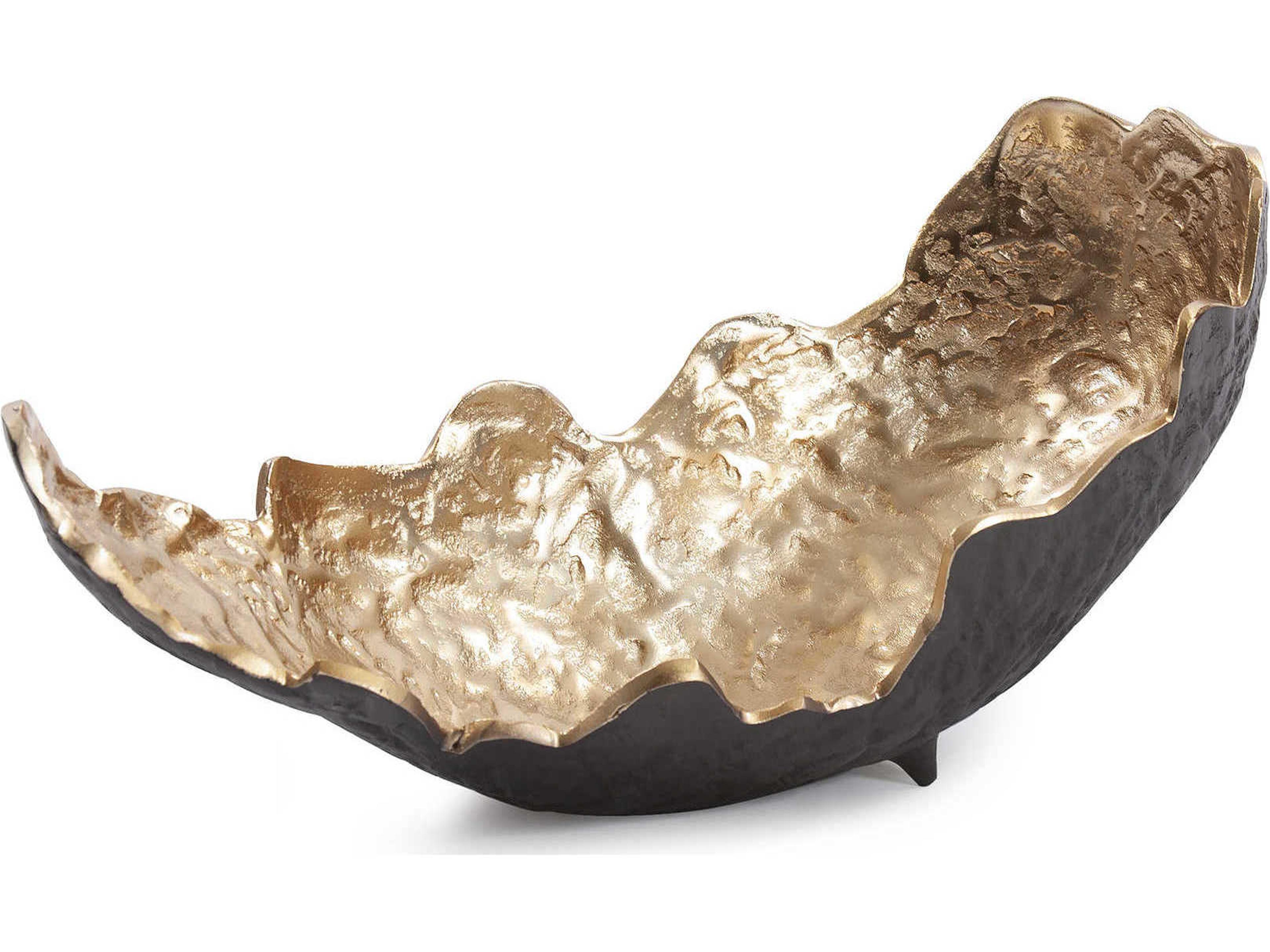 Howard Elliott Accessory Black / Gold 19" Decorative Bowl