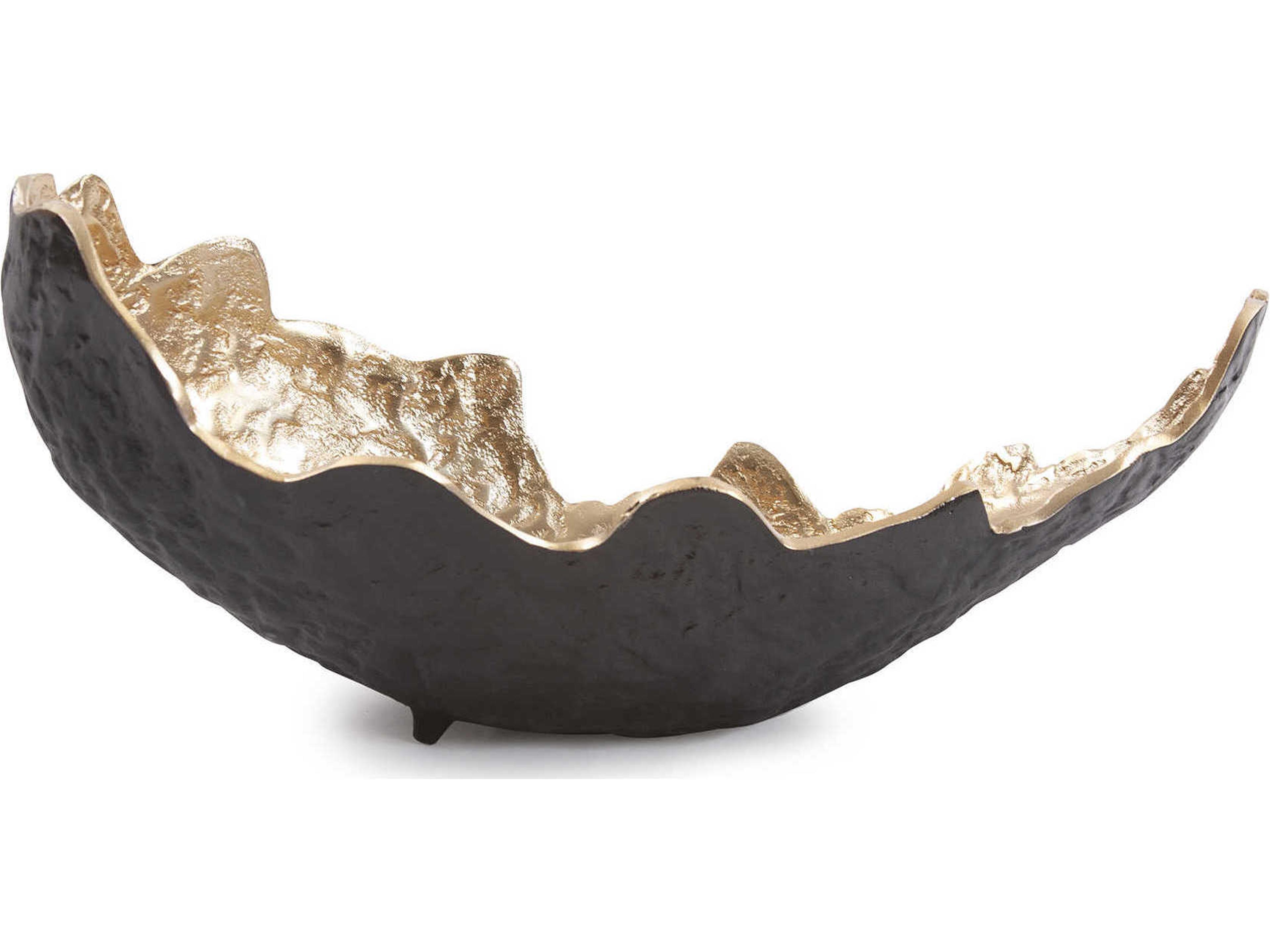 Howard Elliott Accessory Black / Gold 19" Decorative Bowl