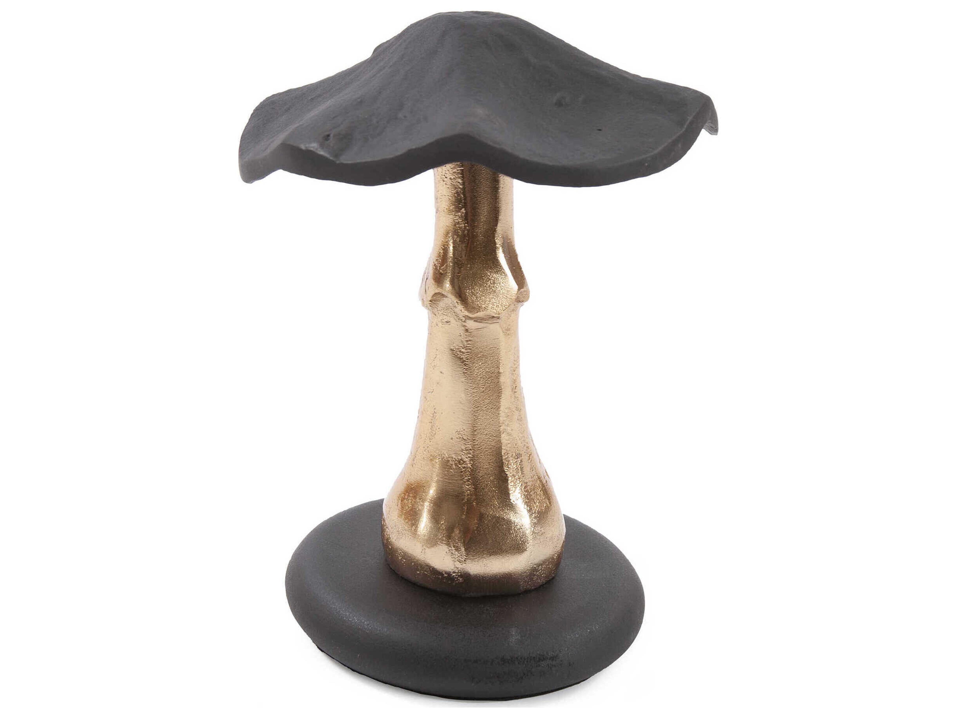 Howard Elliott Black Gold Magical Mushroom Sculpture
