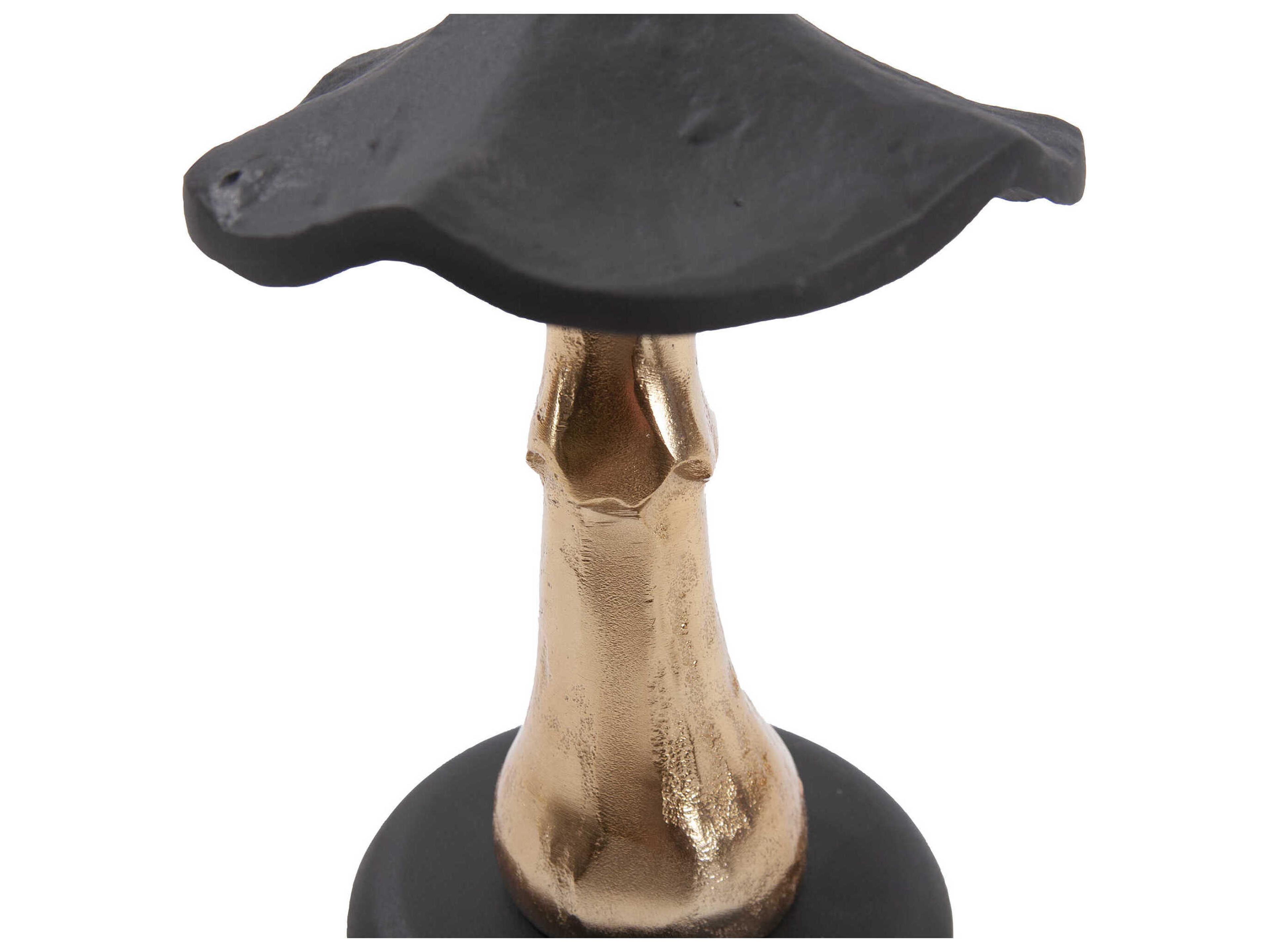 Howard Elliott Black Gold Magical Mushroom Sculpture