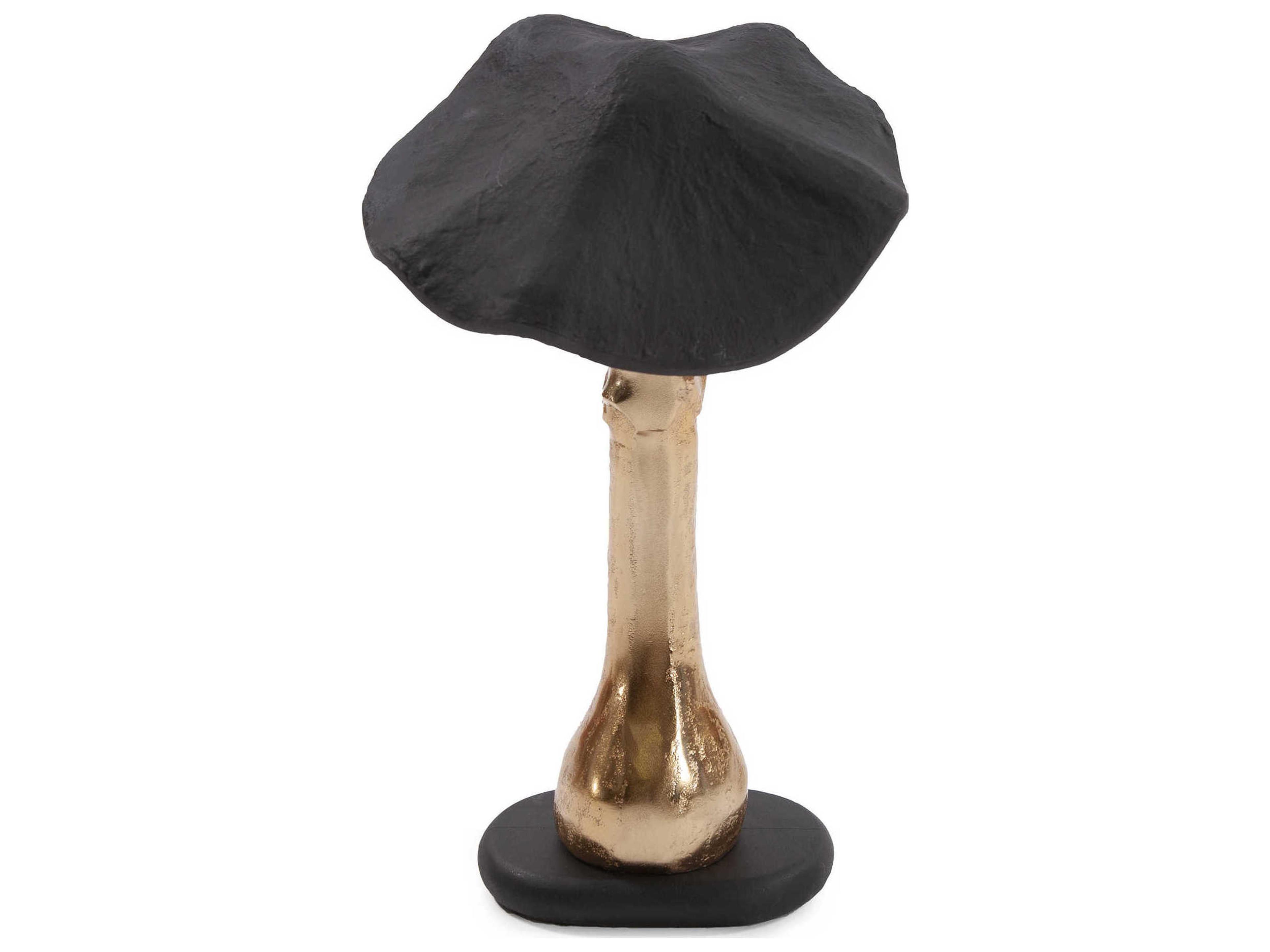 Howard Elliott Black Gold Magical Mushroom Sculpture