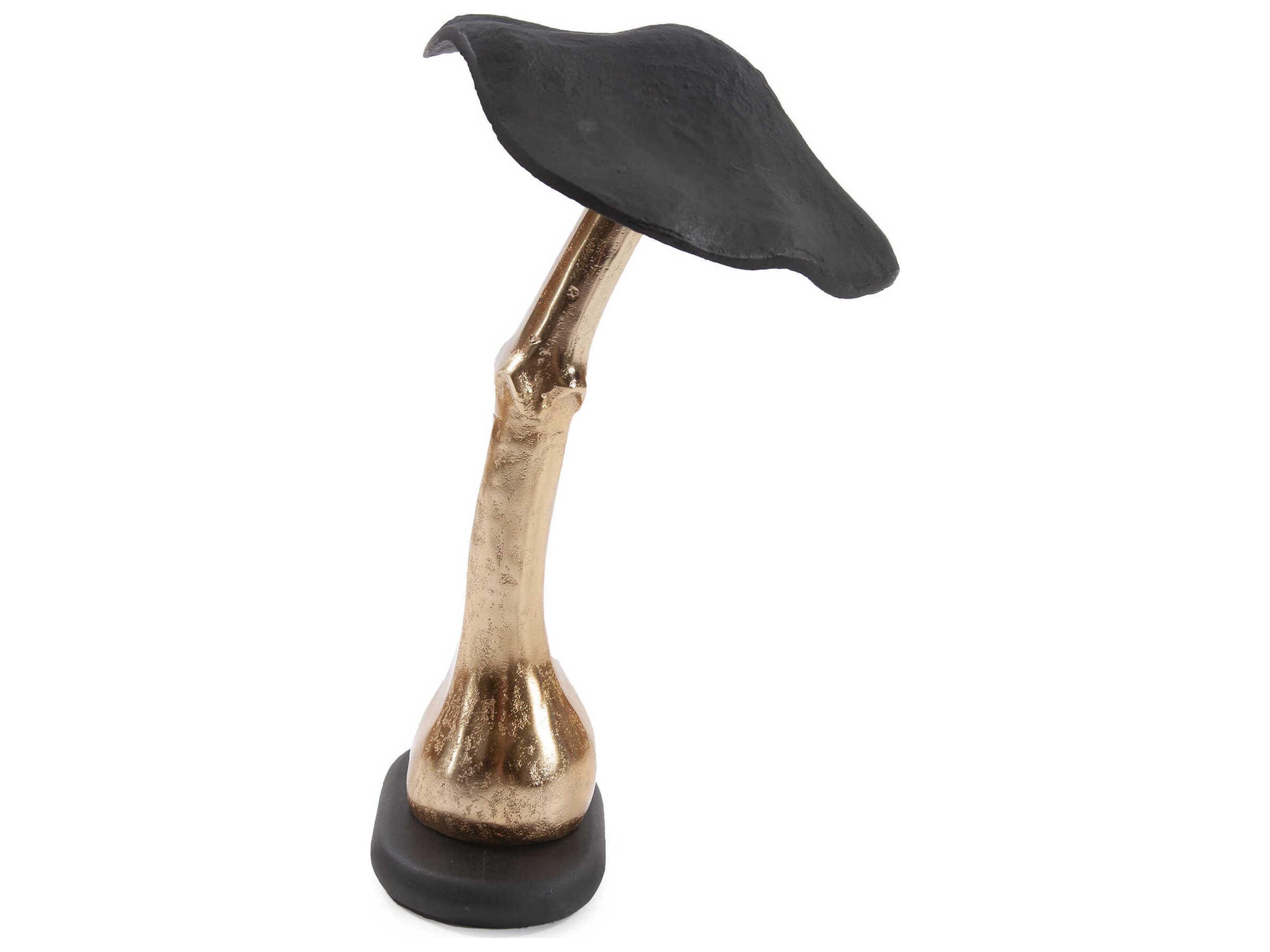 Howard Elliott Black Gold Magical Mushroom Sculpture