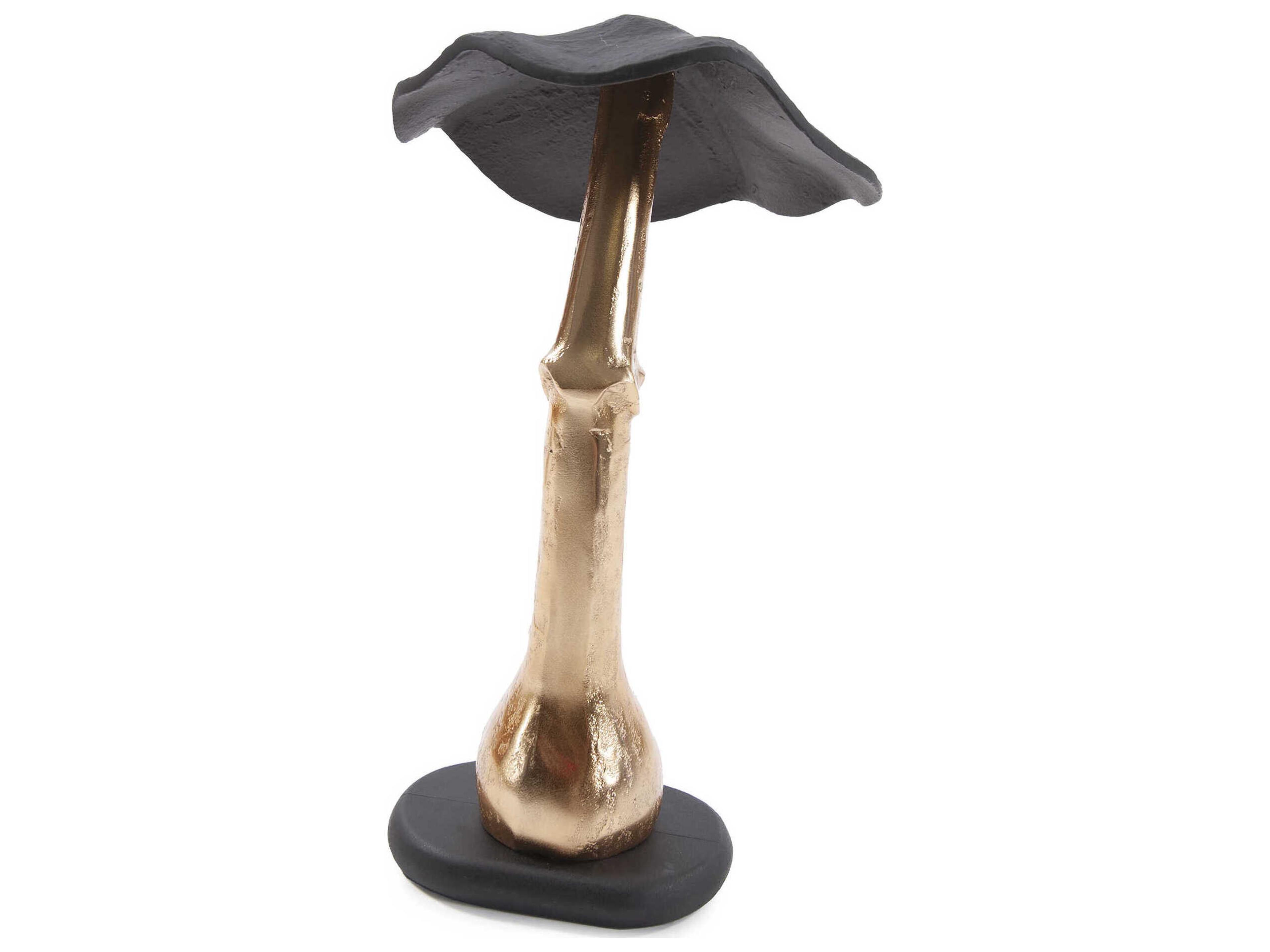 Howard Elliott Black Gold Magical Mushroom Sculpture