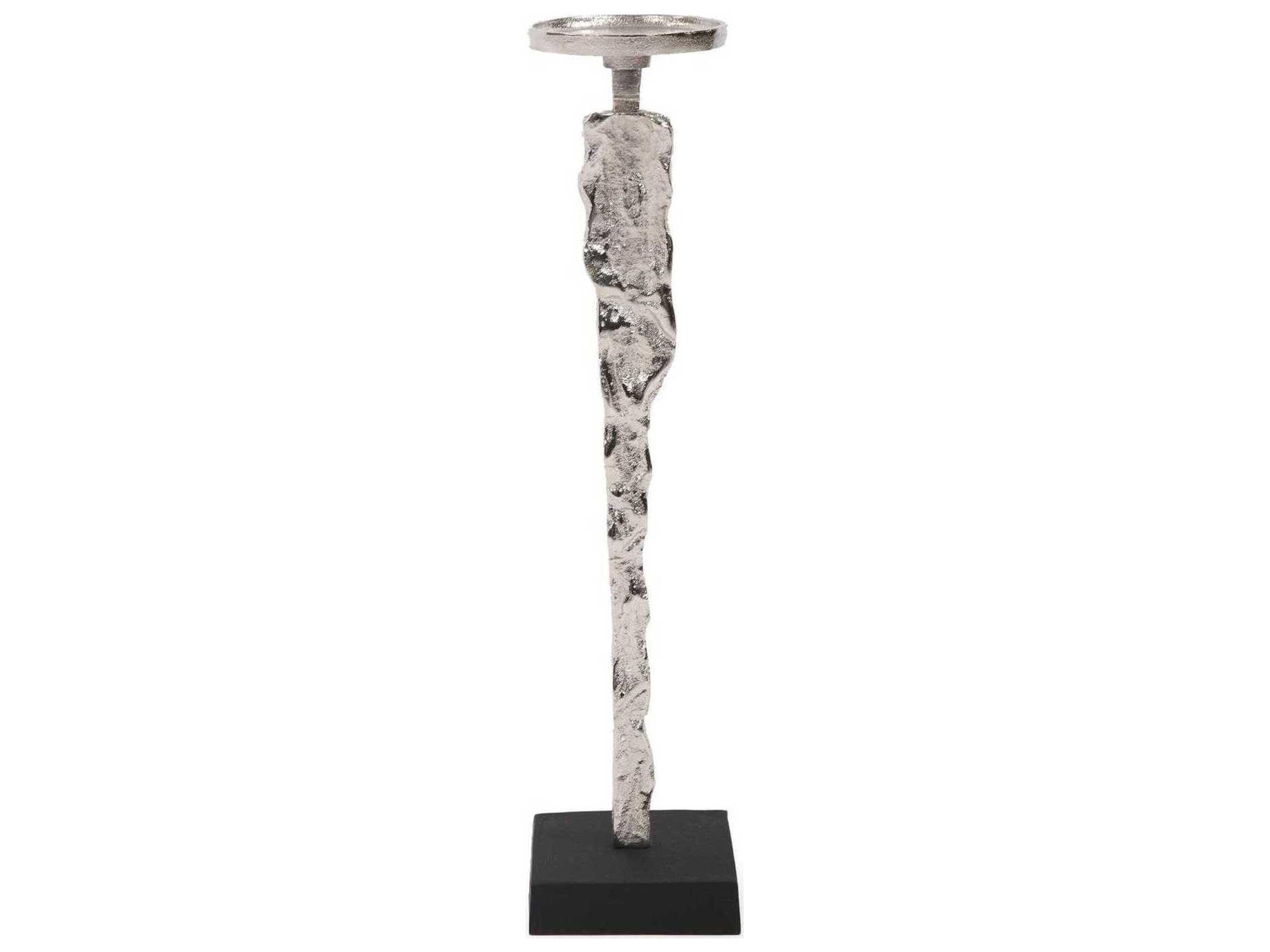 Abstract Textured Nickel Candle Holder