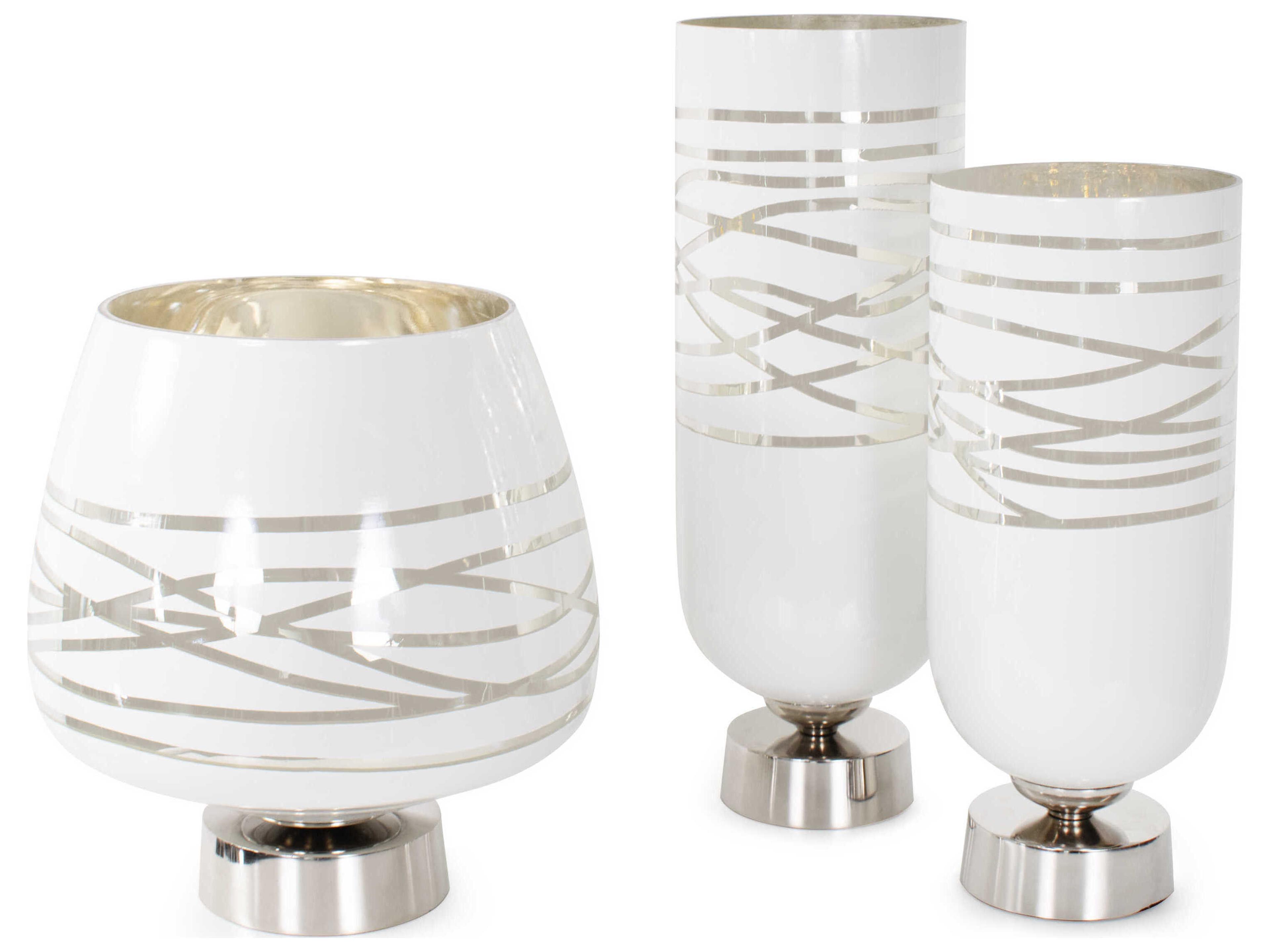 Howard Elliott Lustig Artic Silver Glossy White Vessel