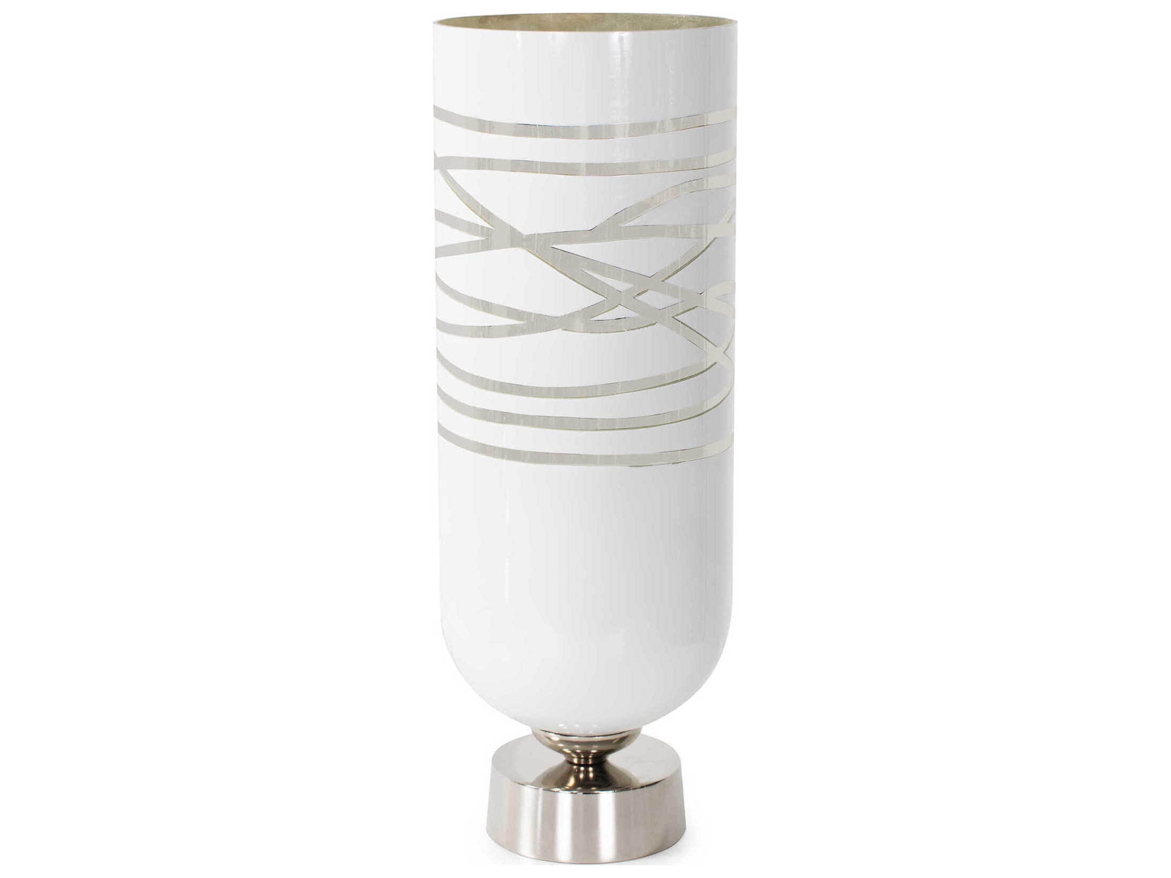 Howard Elliott Lustig Artic Silver Glossy White Vessel