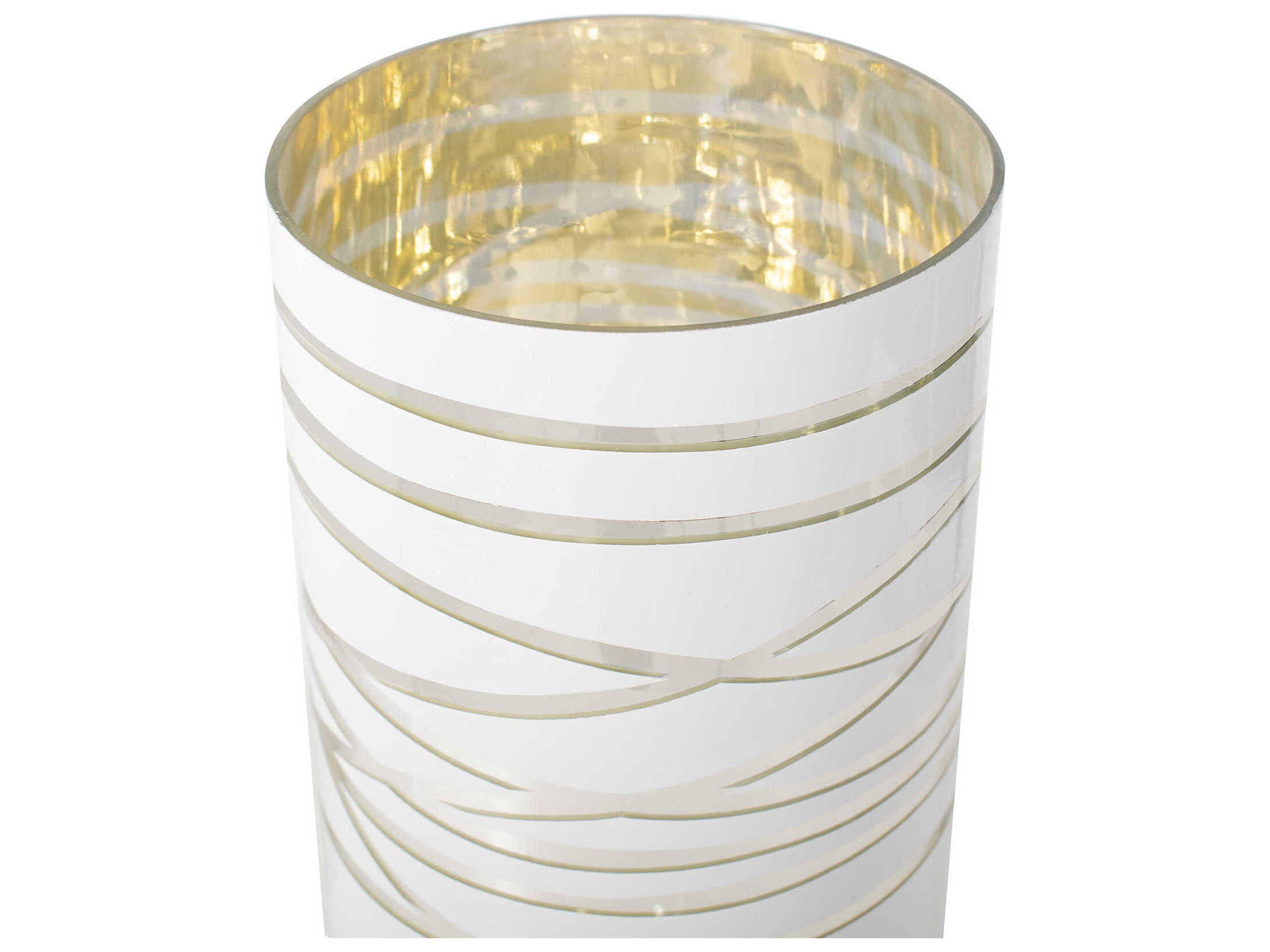 Howard Elliott Lustig Artic Silver Glossy White Vessel