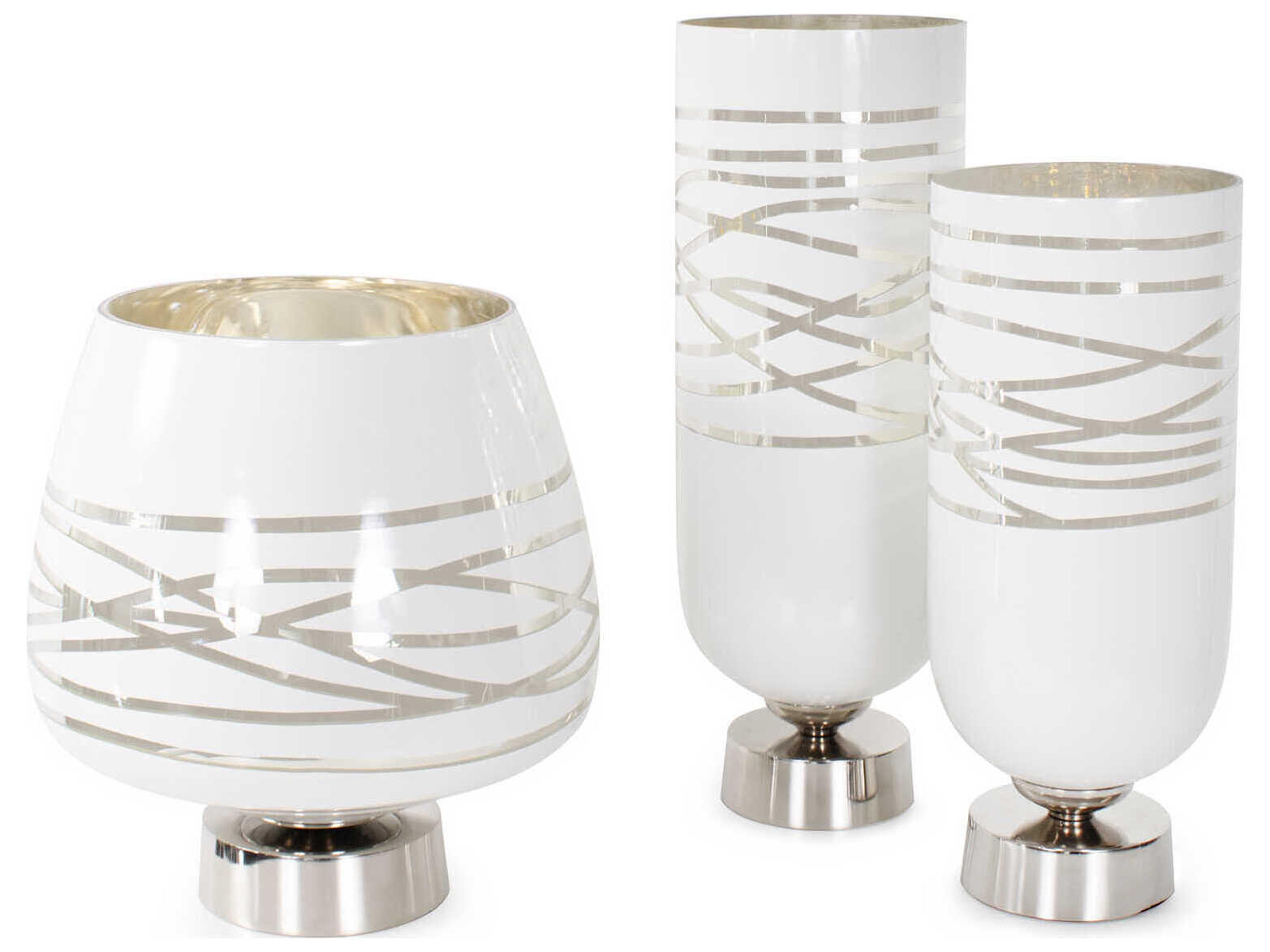 Howard Elliott Lustig Artic Silver Glossy White Vessel