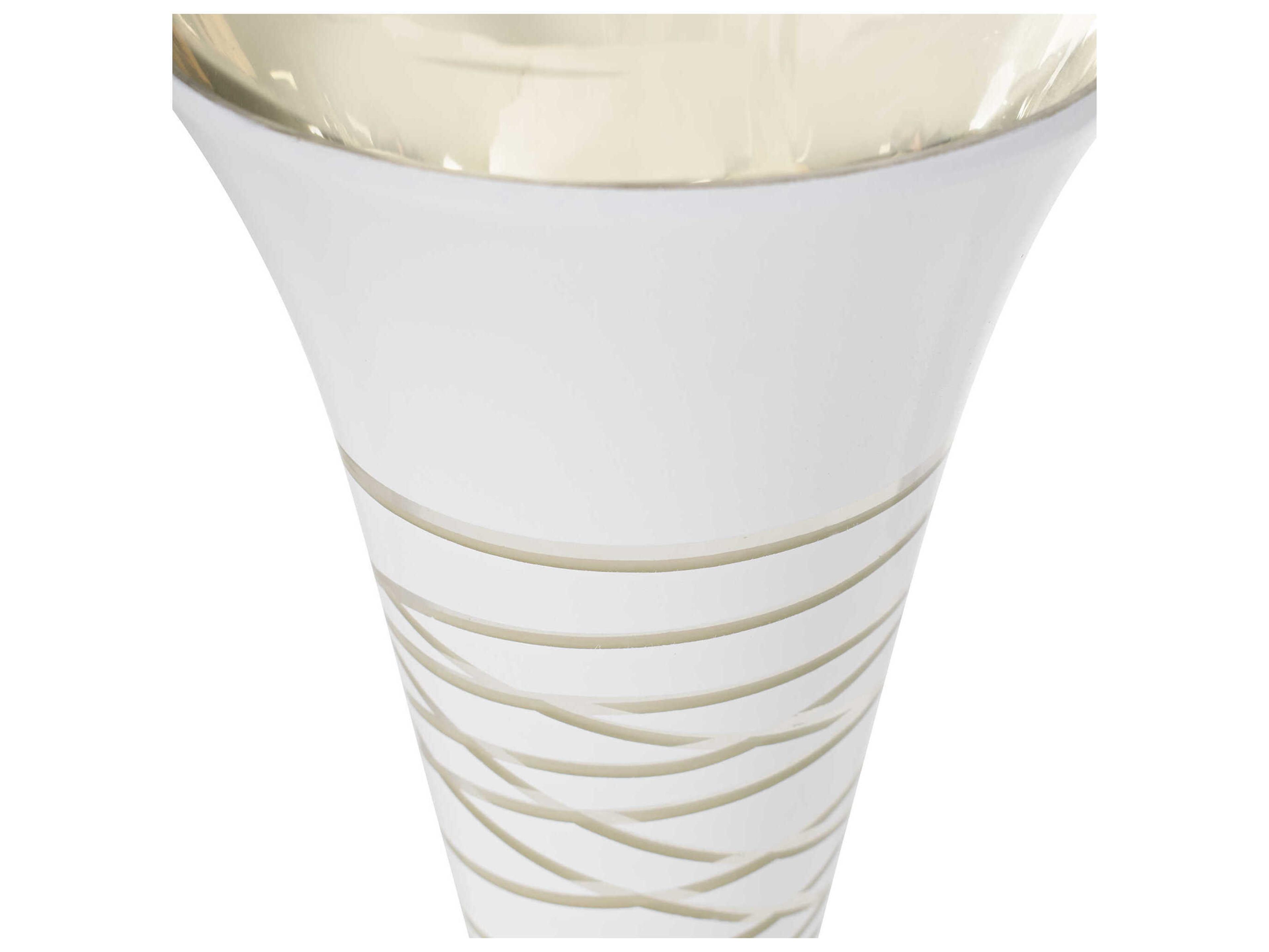 Howard Elliott Lustig Artic Silver Glossy White Vessel