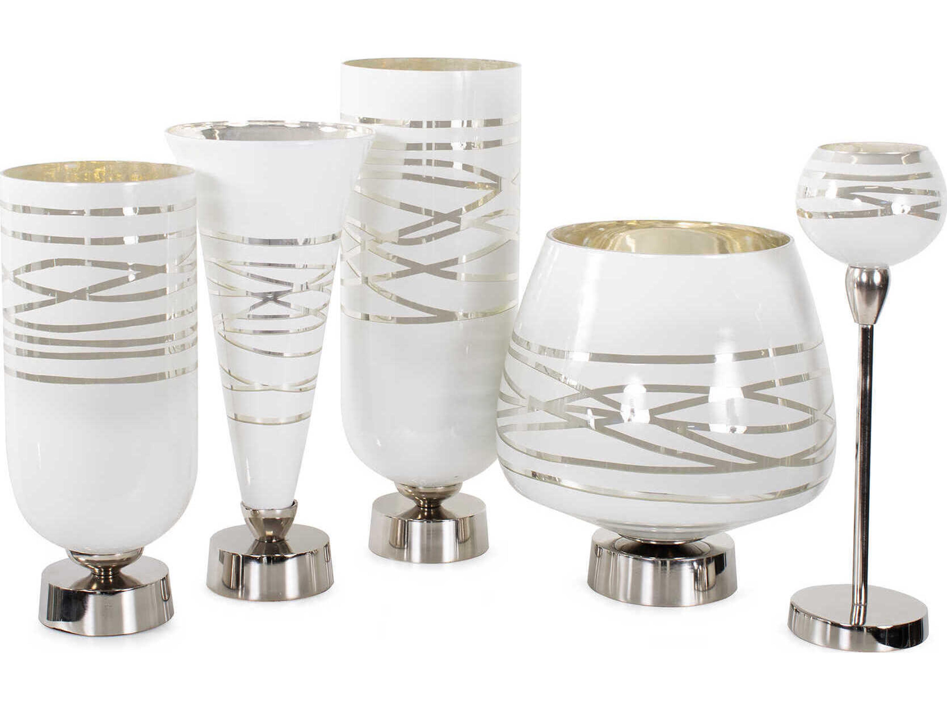 Howard Elliott Lustig Artic Silver Glossy White Vessel