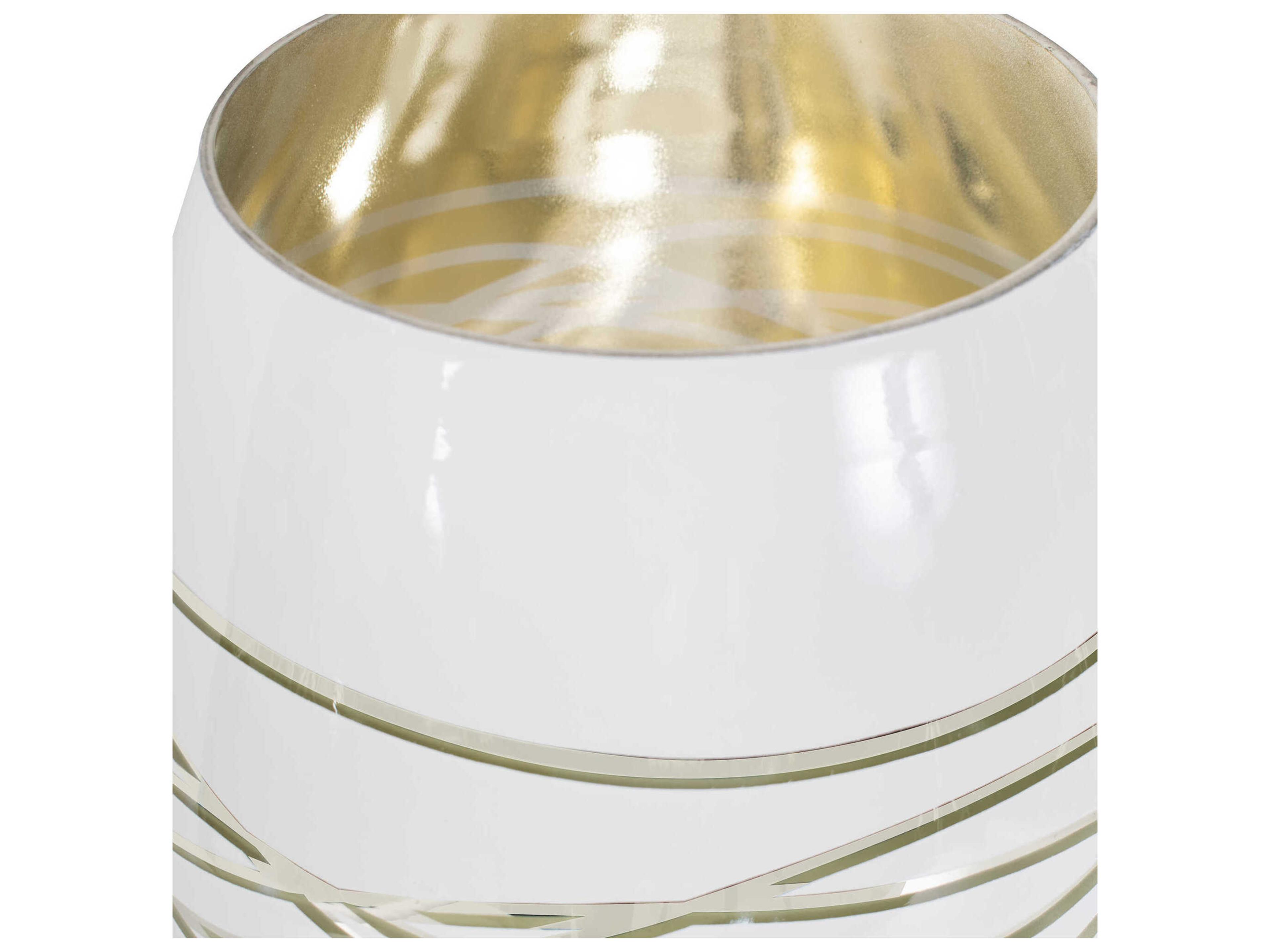 Howard Elliott Lustig Artic Silver Glossy White Vessel