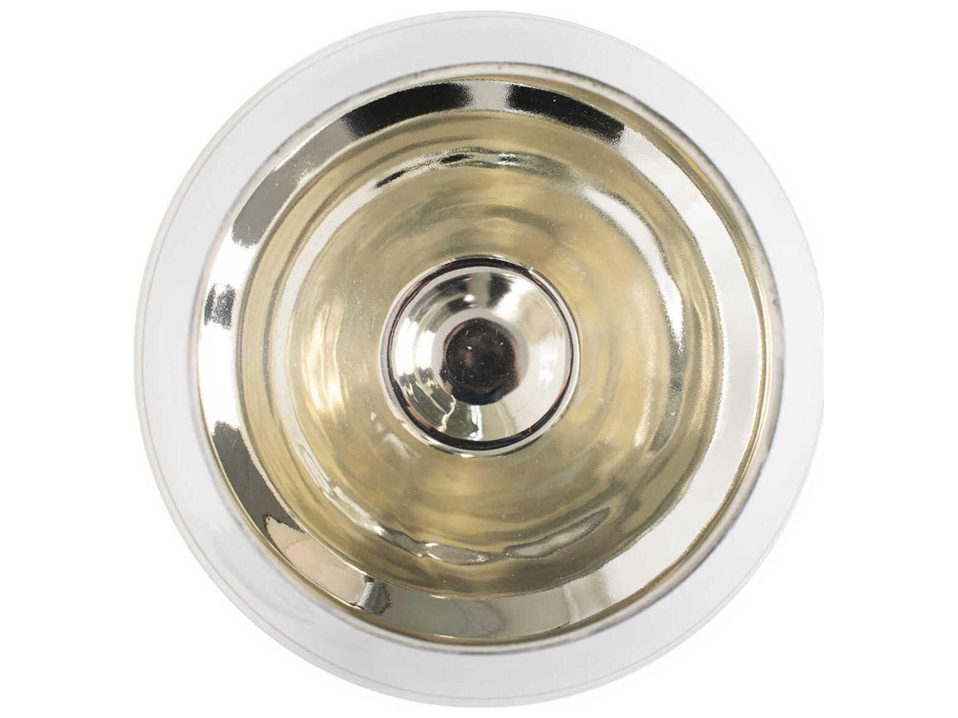 Howard Elliott Lustig Artic Silver Glossy White Vessel