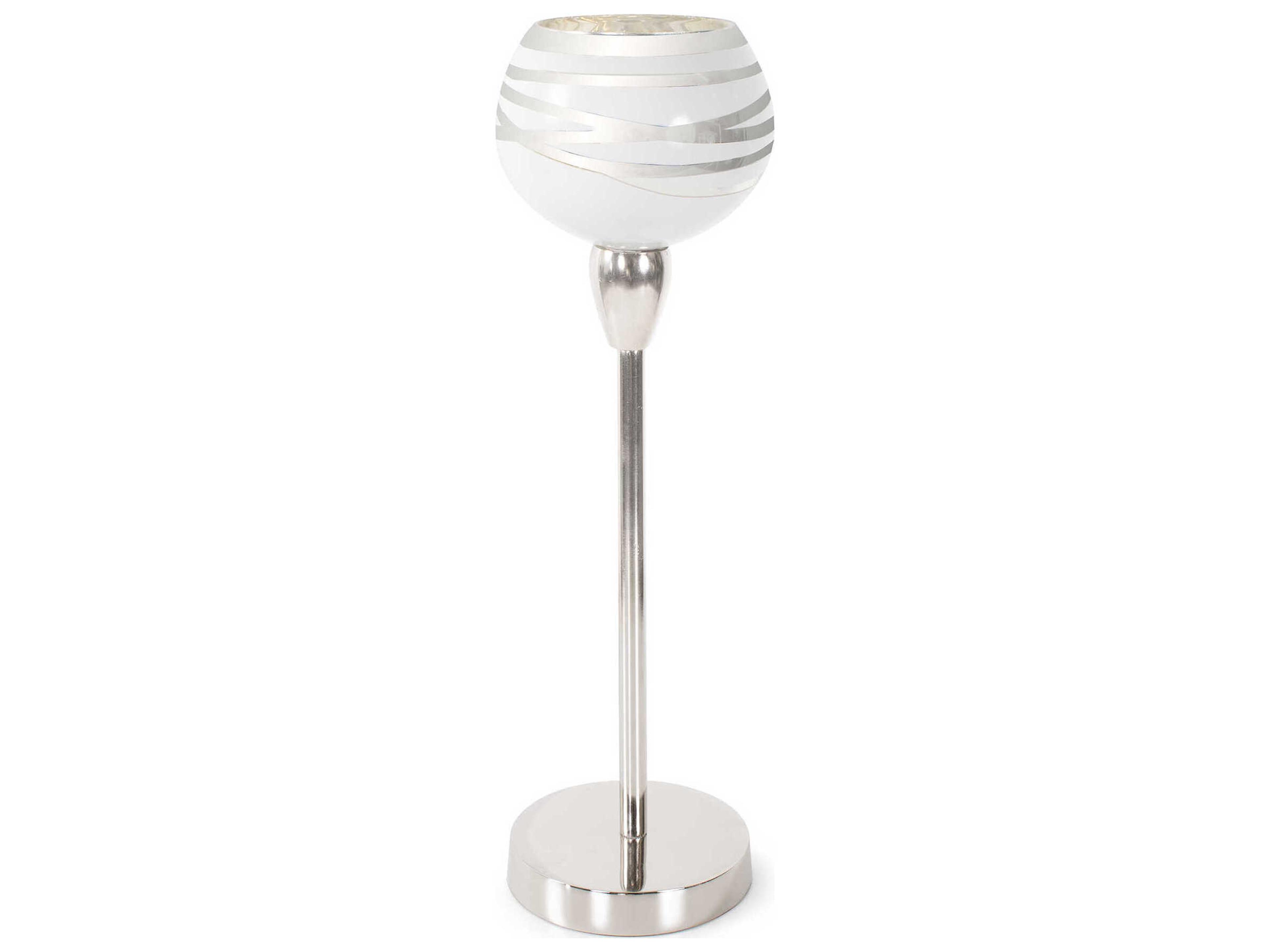 Artic Silver Glossy White Lustig Illuminarie Candle Holder