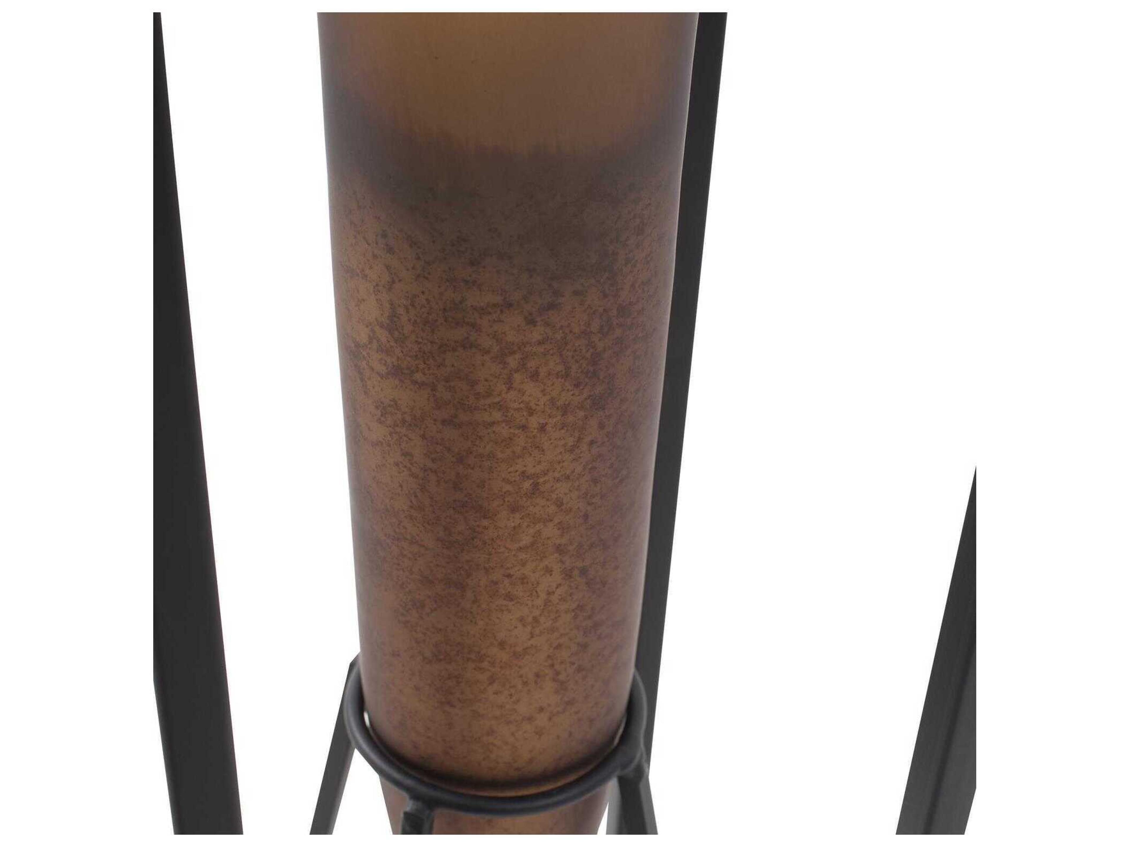 Howard Elliott Euler Brown Black Drop Vase