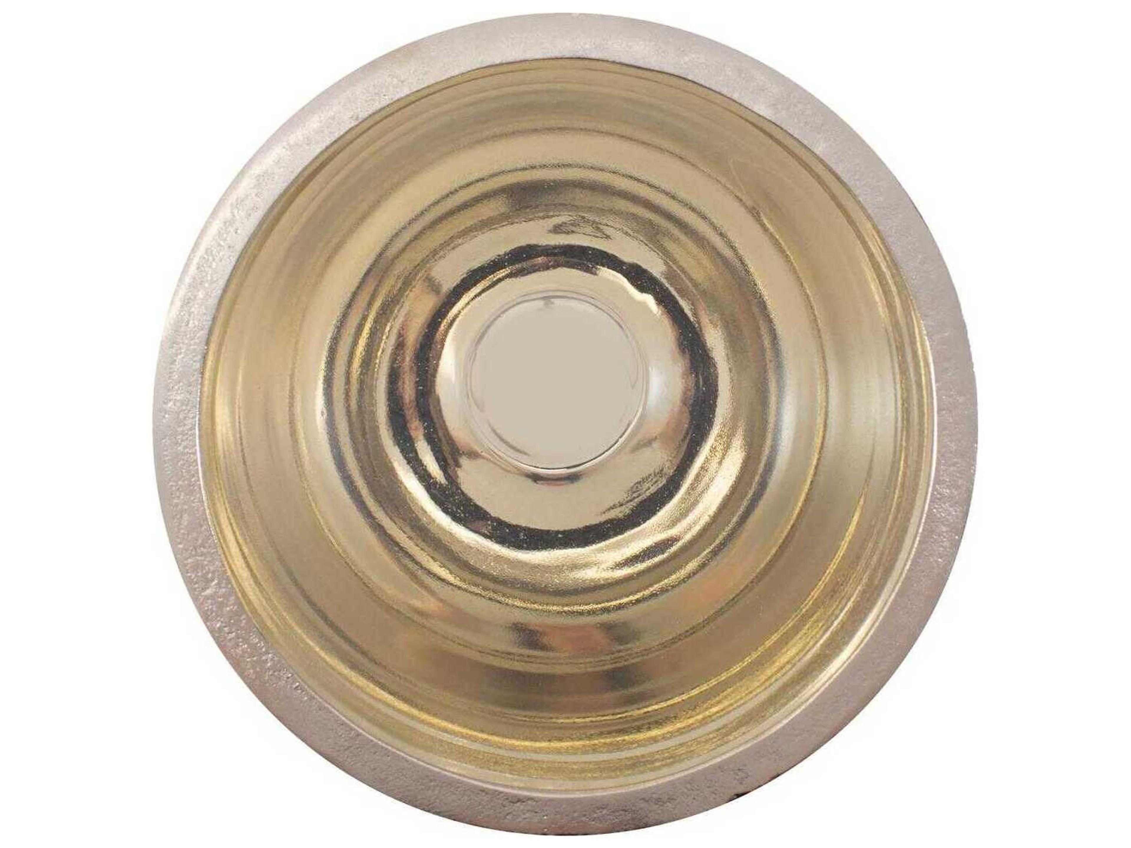 Howard Elliott Black Diamond Glass Chalise on a Nickel Turned Metal Stand