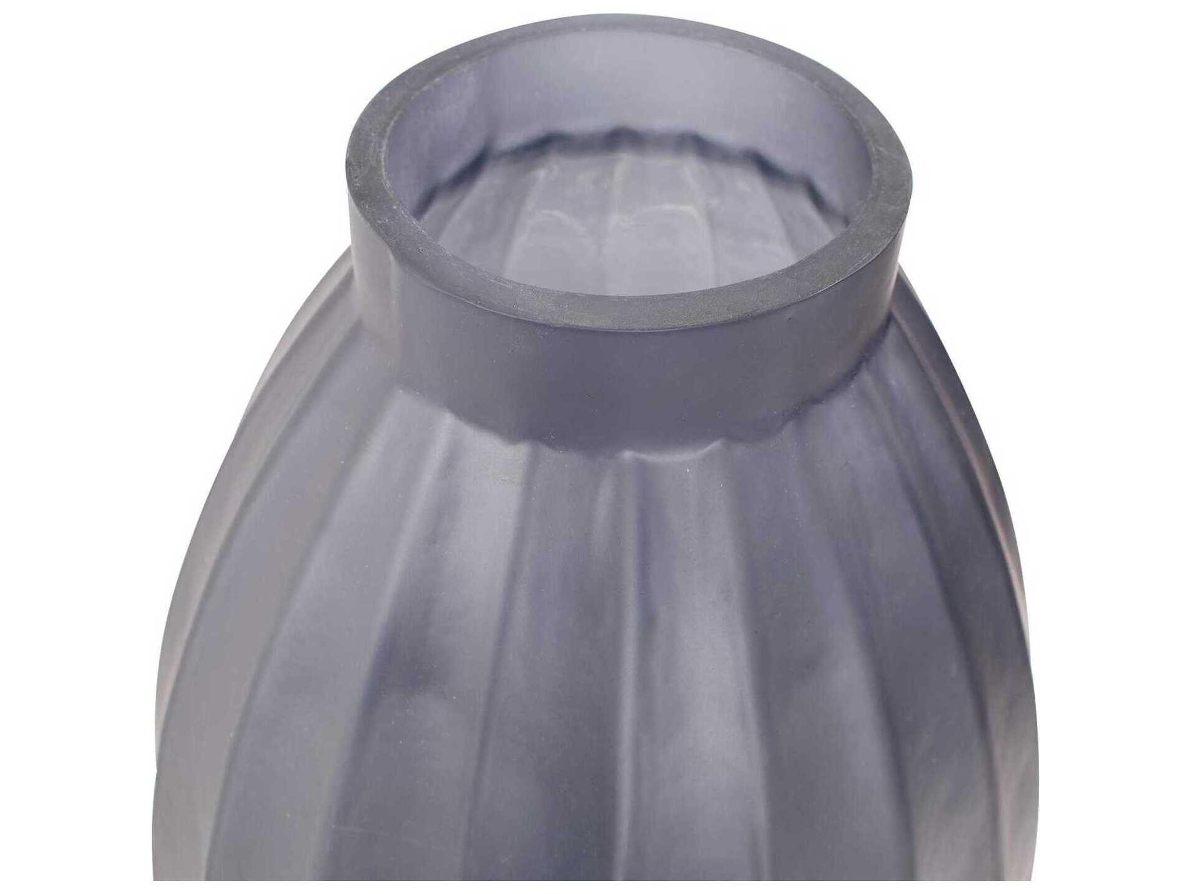 Howard Elliott Cool Ice Blue Ribbed Vessel