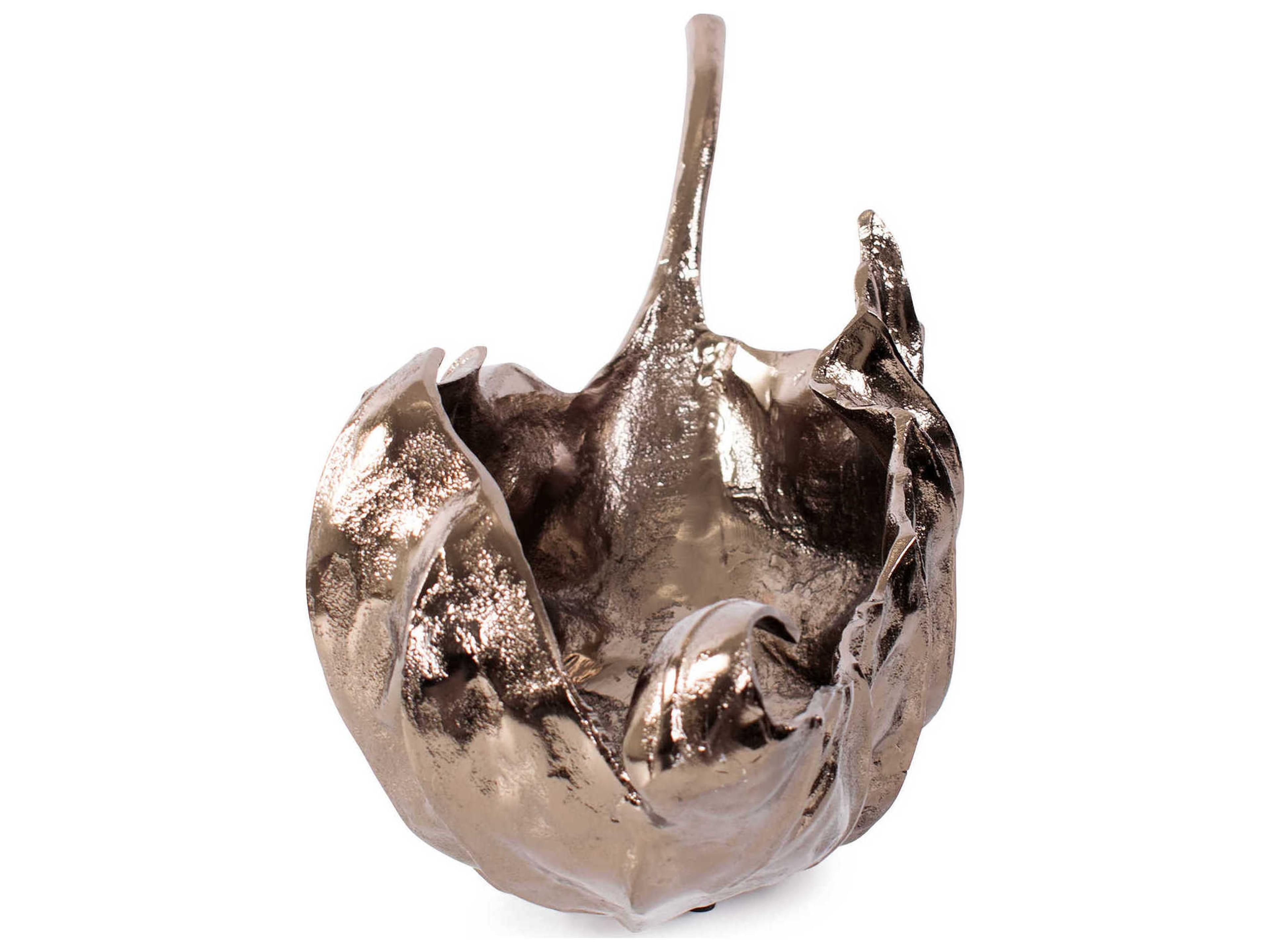 Howard Elliott Aspen Leaf Cast Aluminum Decorative Bowl