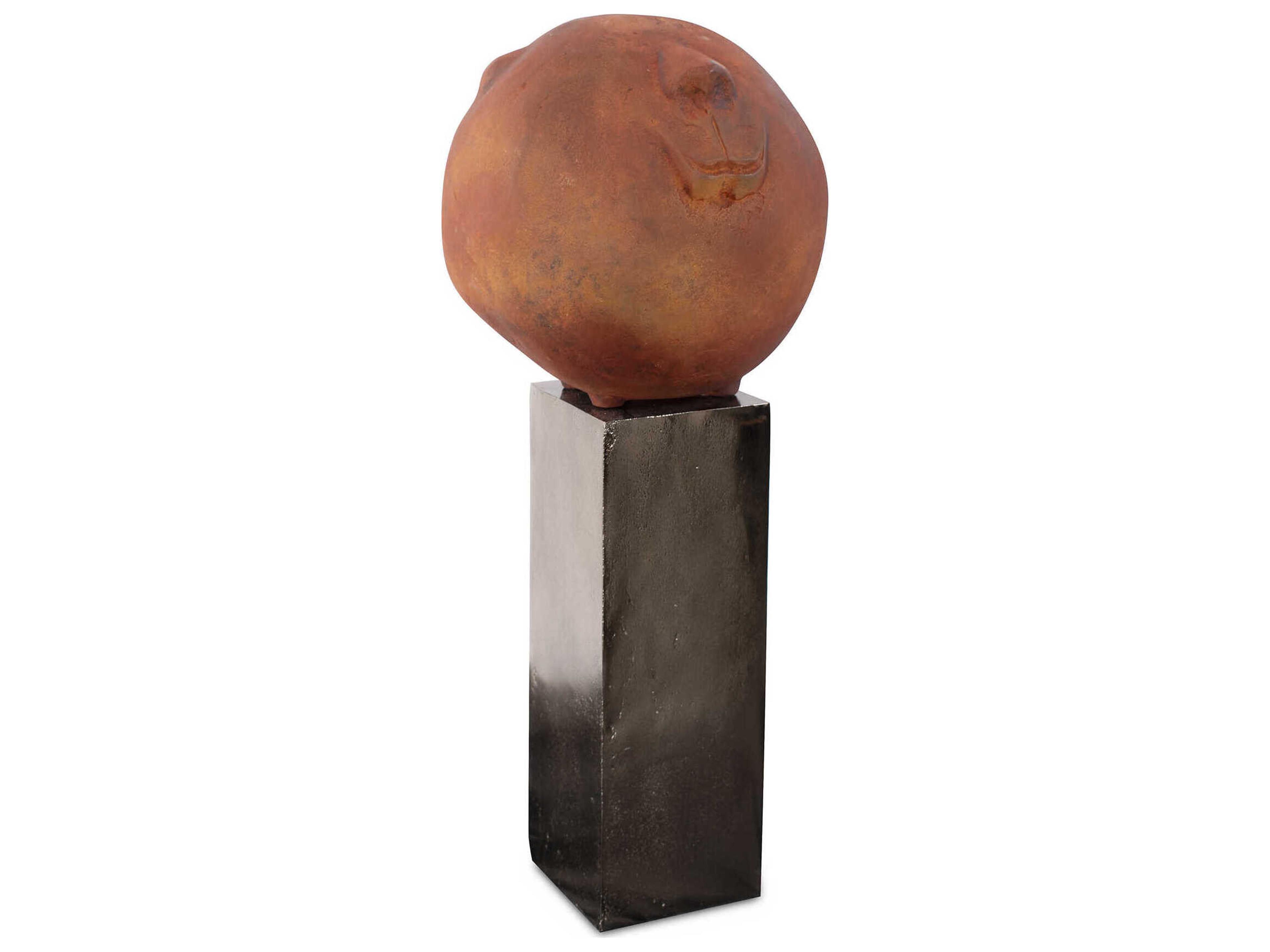 Howard Elliott Textured Matte Orange Mr. Wilfred Terra Cotta Sculpture