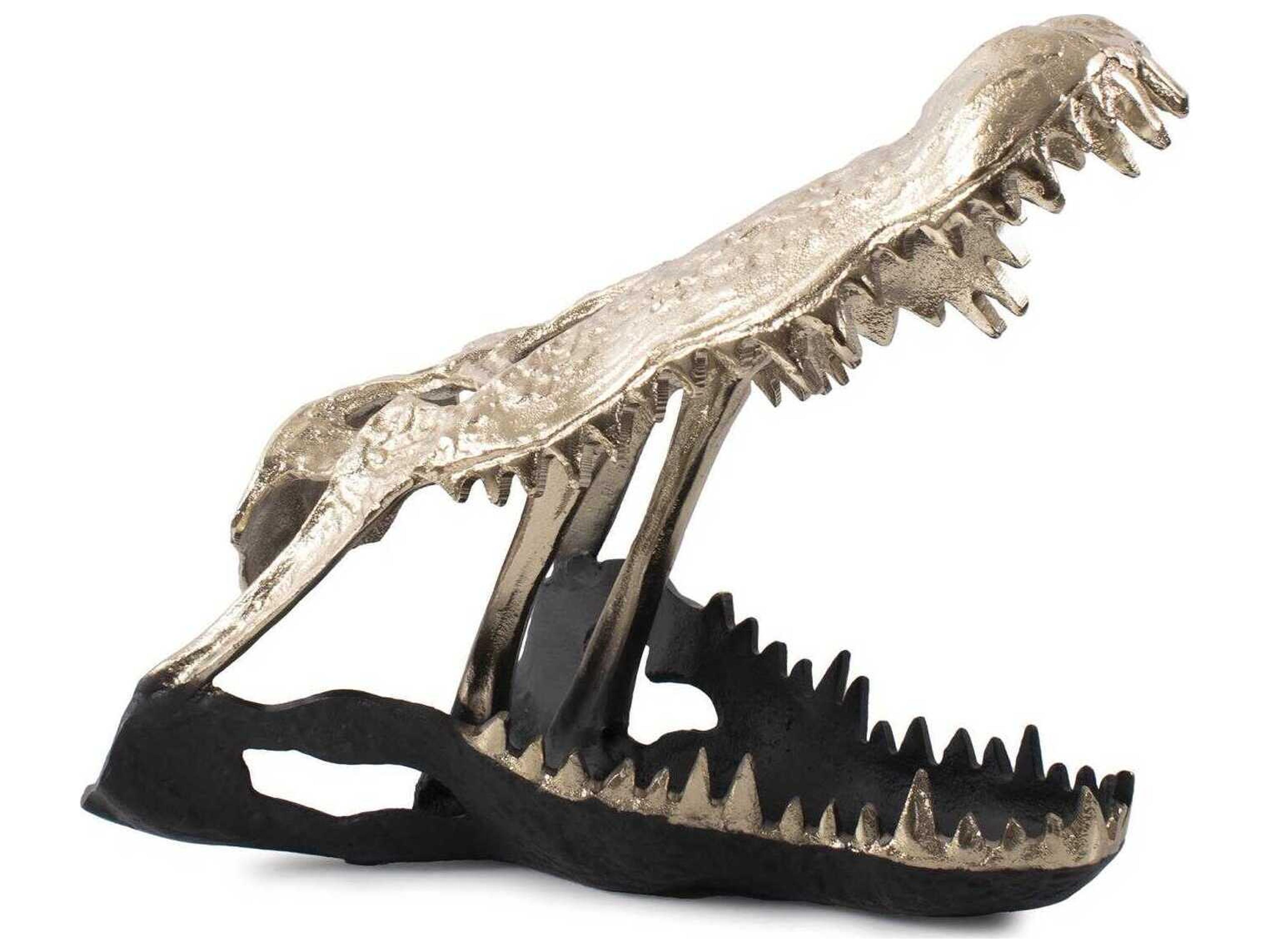 Howard Elliott Gold Black Freddy Croc Sculpture