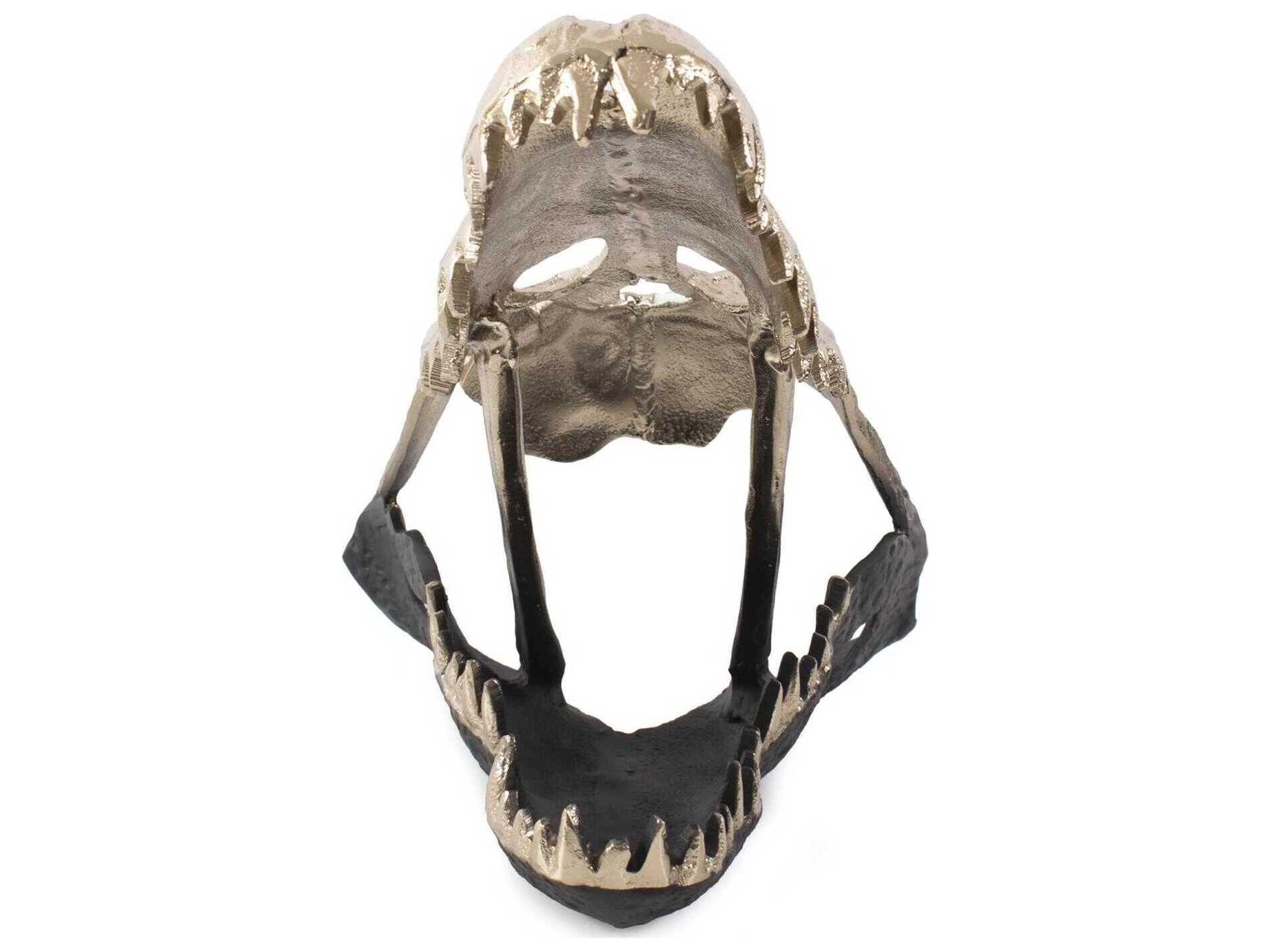 Howard Elliott Gold Black Freddy Croc Sculpture