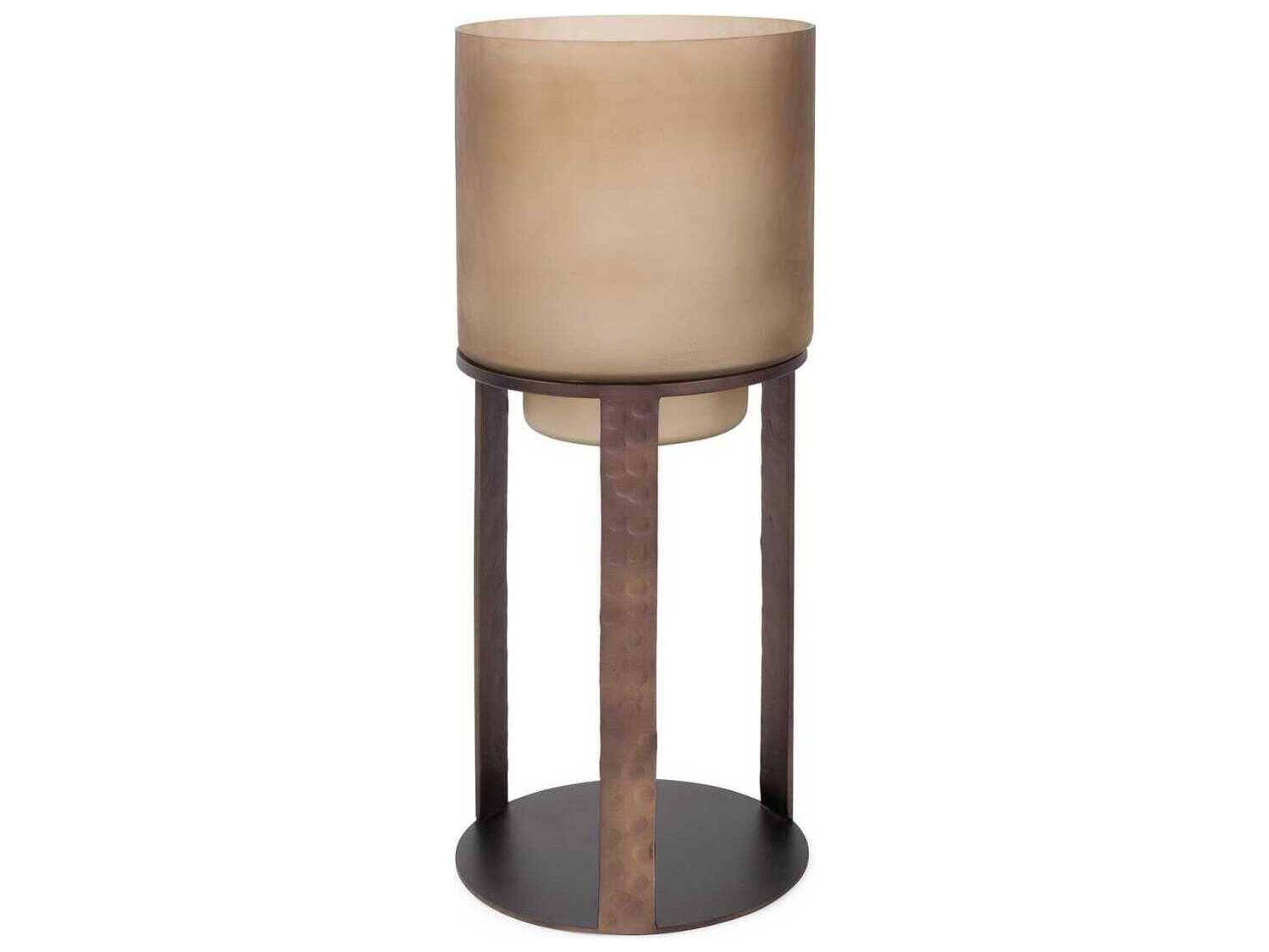 Howard Elliott Bronze Bungoma Glass Candle Hurricane