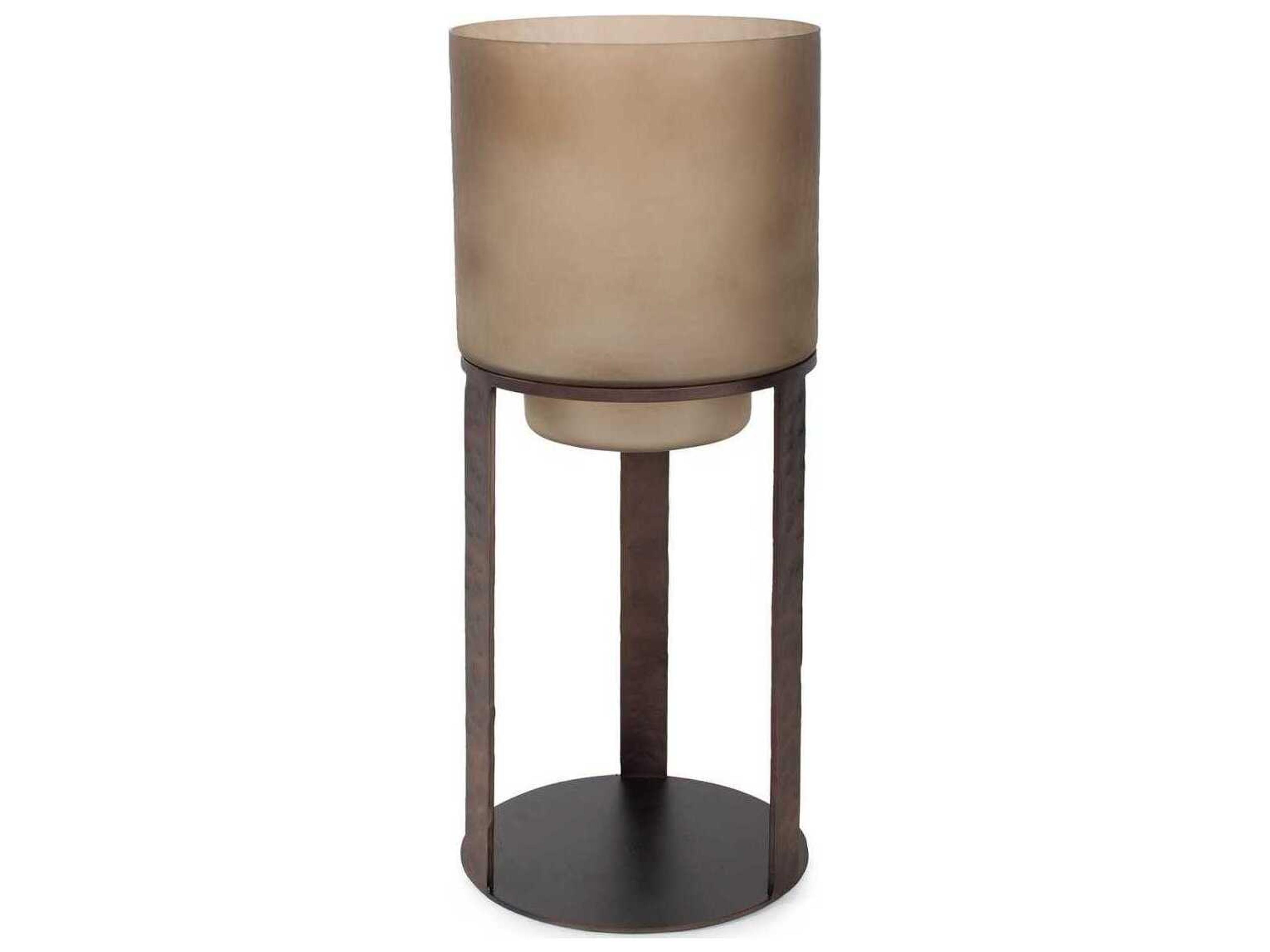 Howard Elliott Bronze Bungoma Glass Candle Hurricane