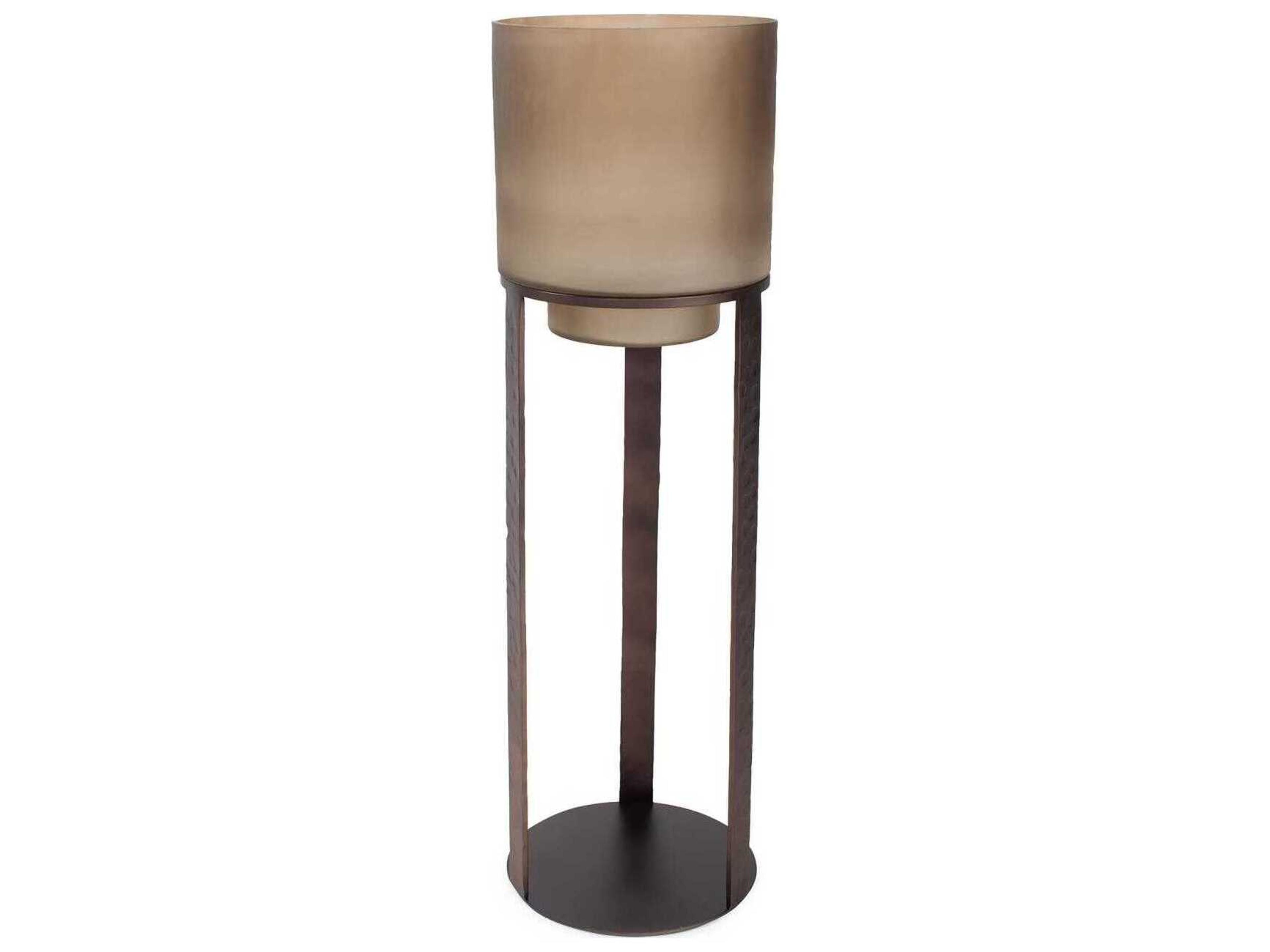 Howard Elliott Bronze Bungoma Glass Candle Hurricane