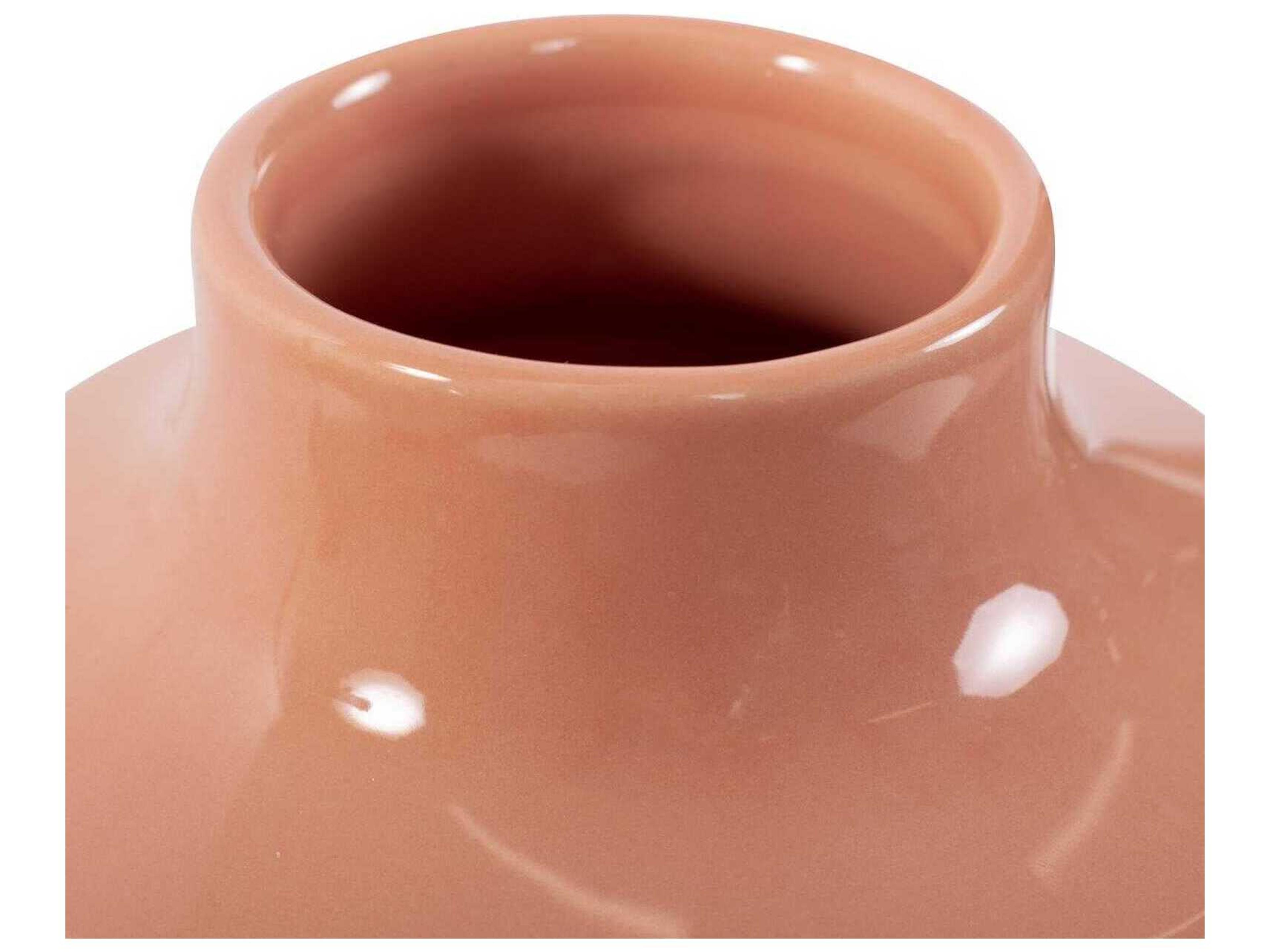 Howard Elliott Richland Embossed Peach Vase