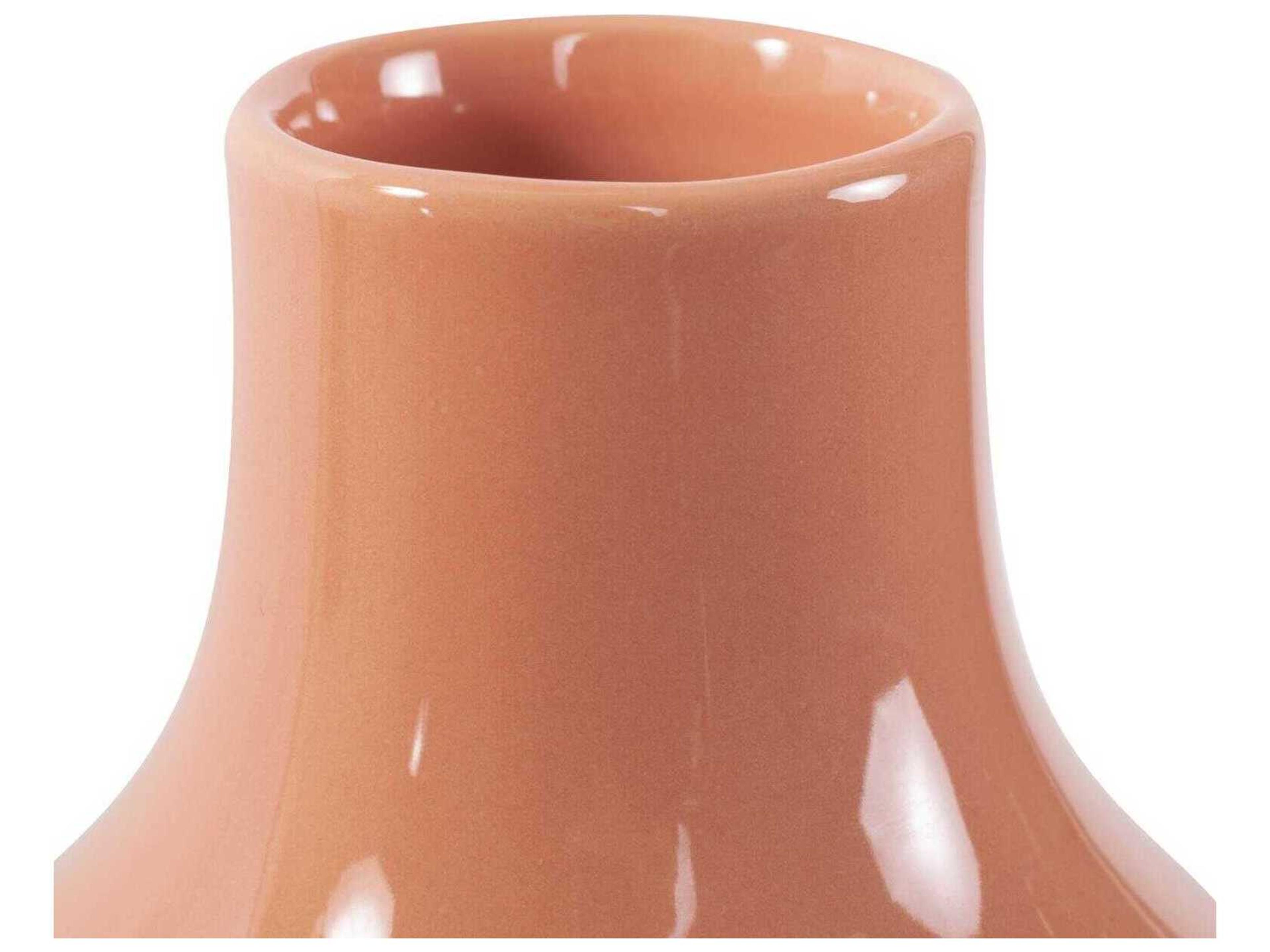 Howard Elliott Richland Embossed Peach Vase