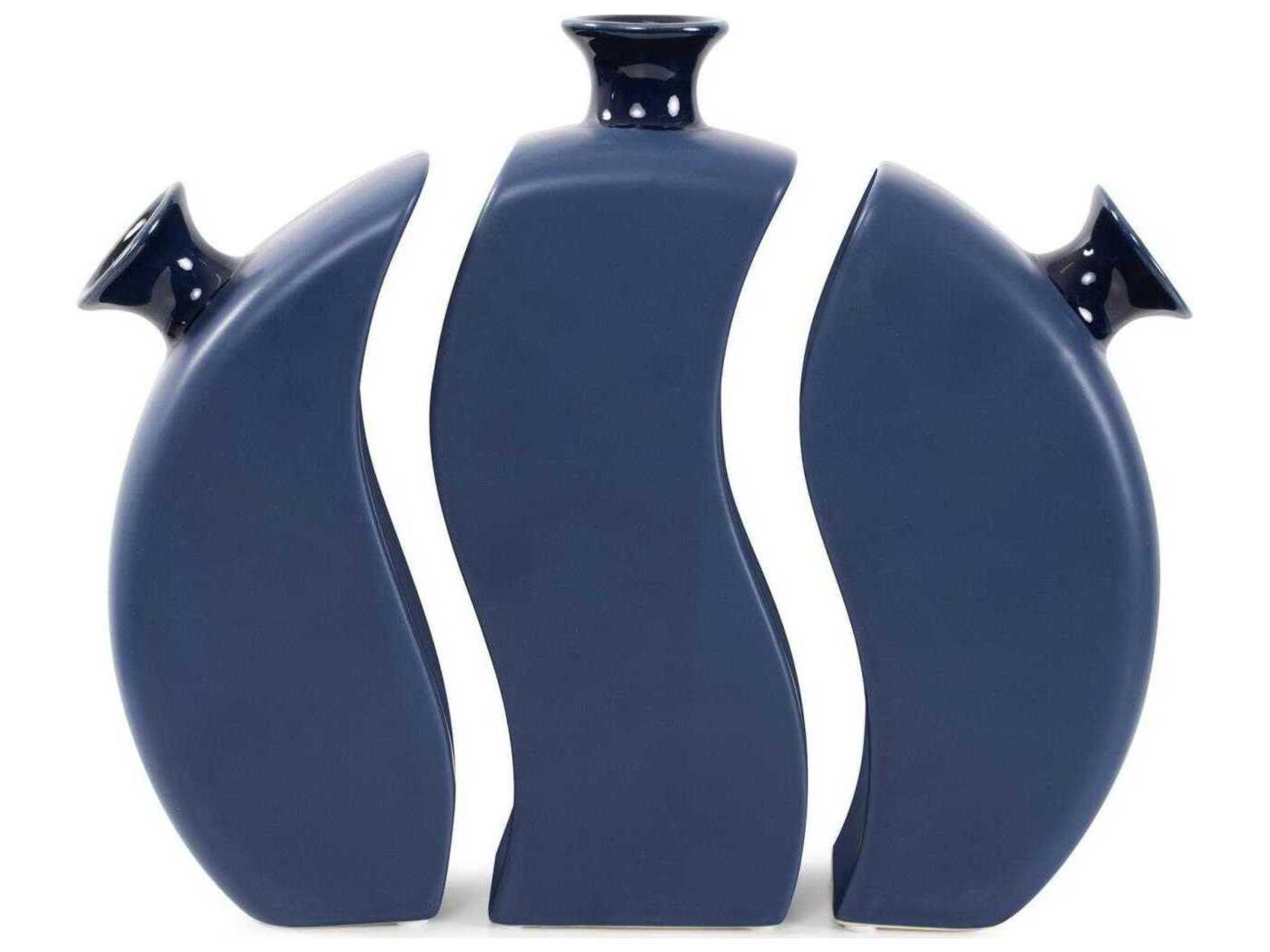 Howard Elliott Delft Navy Vase