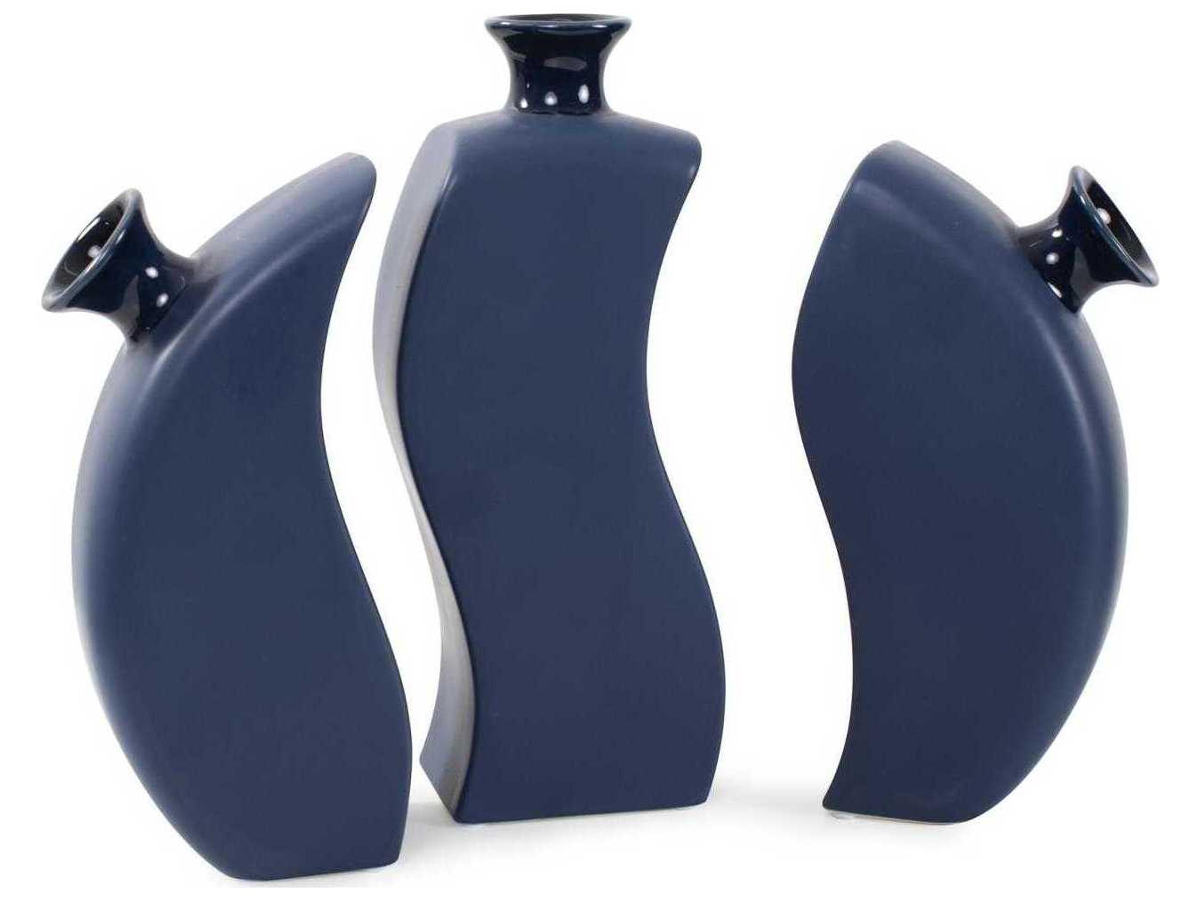 Howard Elliott Delft Navy Vase