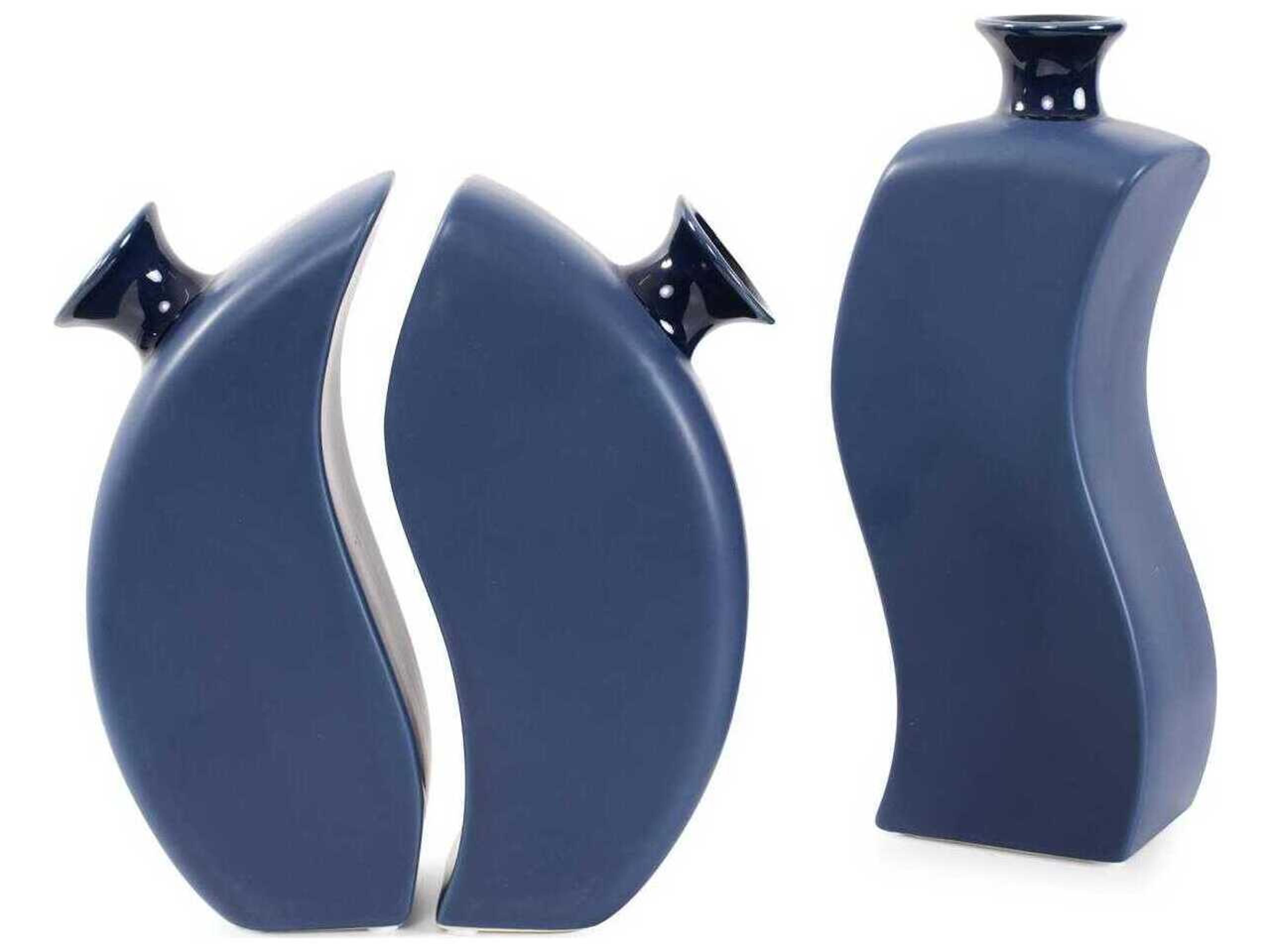 Howard Elliott Delft Navy Vase