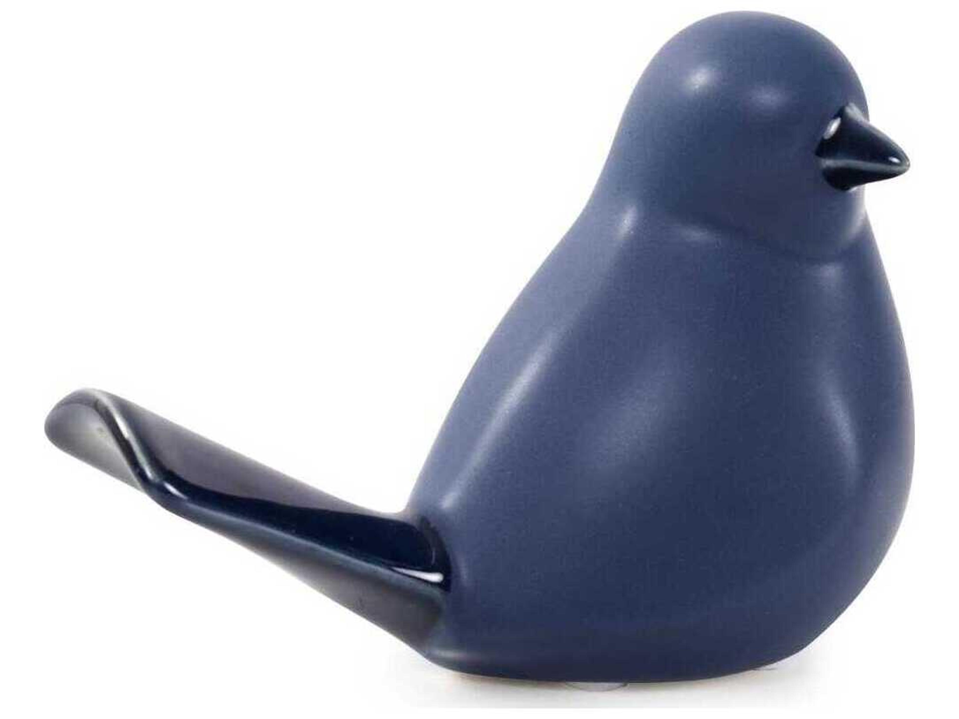 Howard Elliott Navy Delft Blue Bird Sculpture