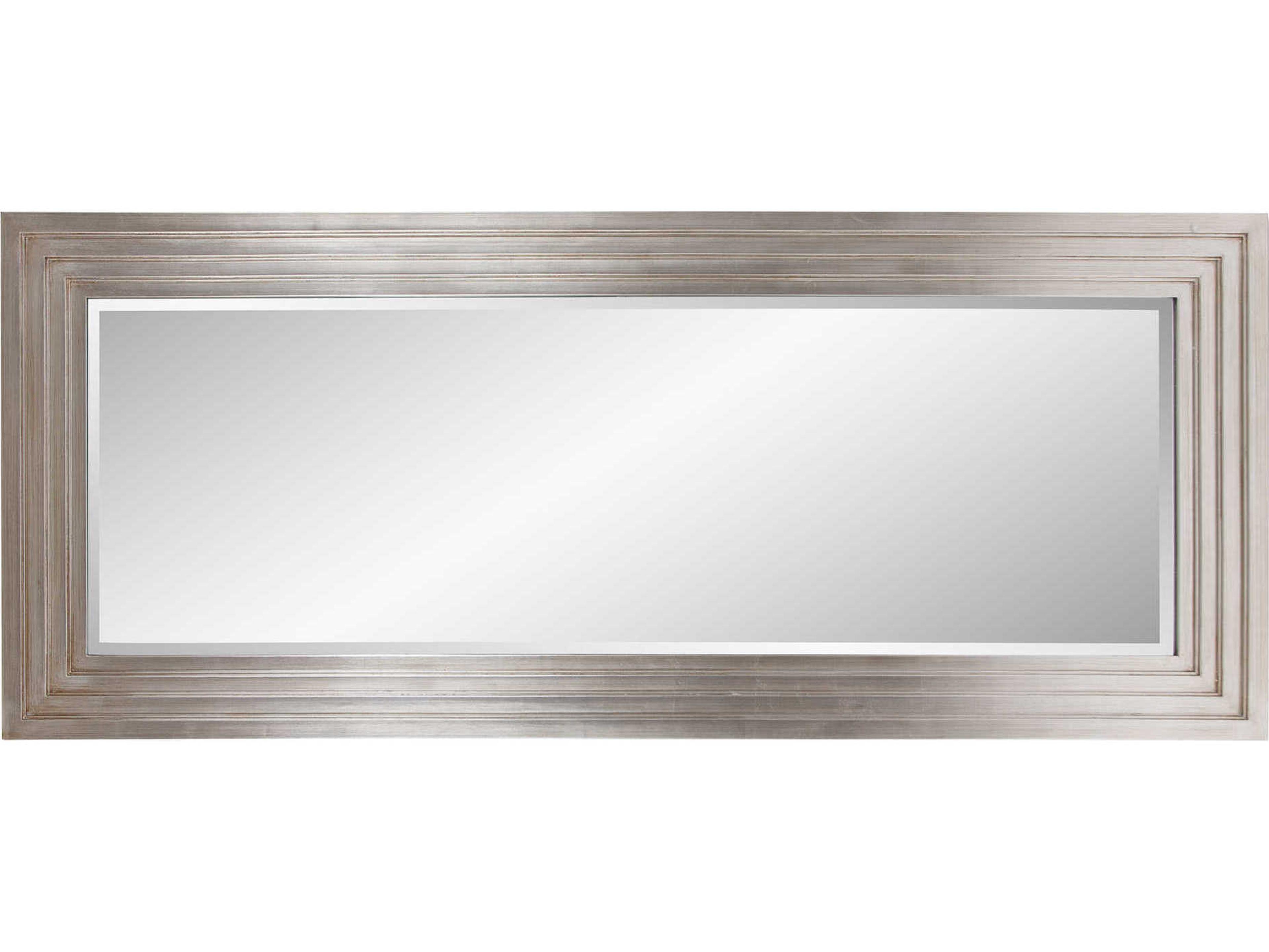 Howard Elliott Delano Silver Leaf Rectangular Wall Mirror