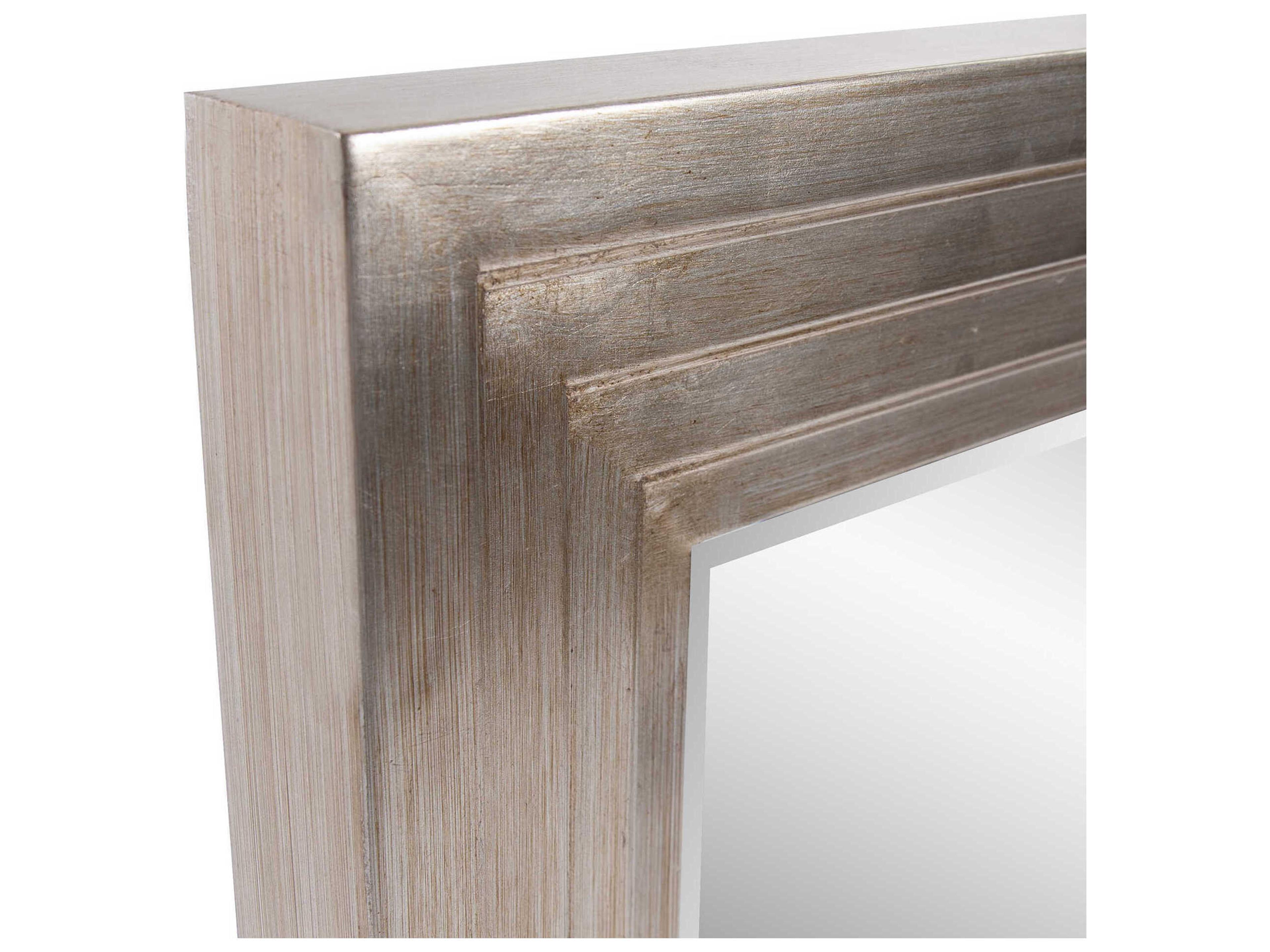 Howard Elliott Delano Silver Leaf Rectangular Wall Mirror