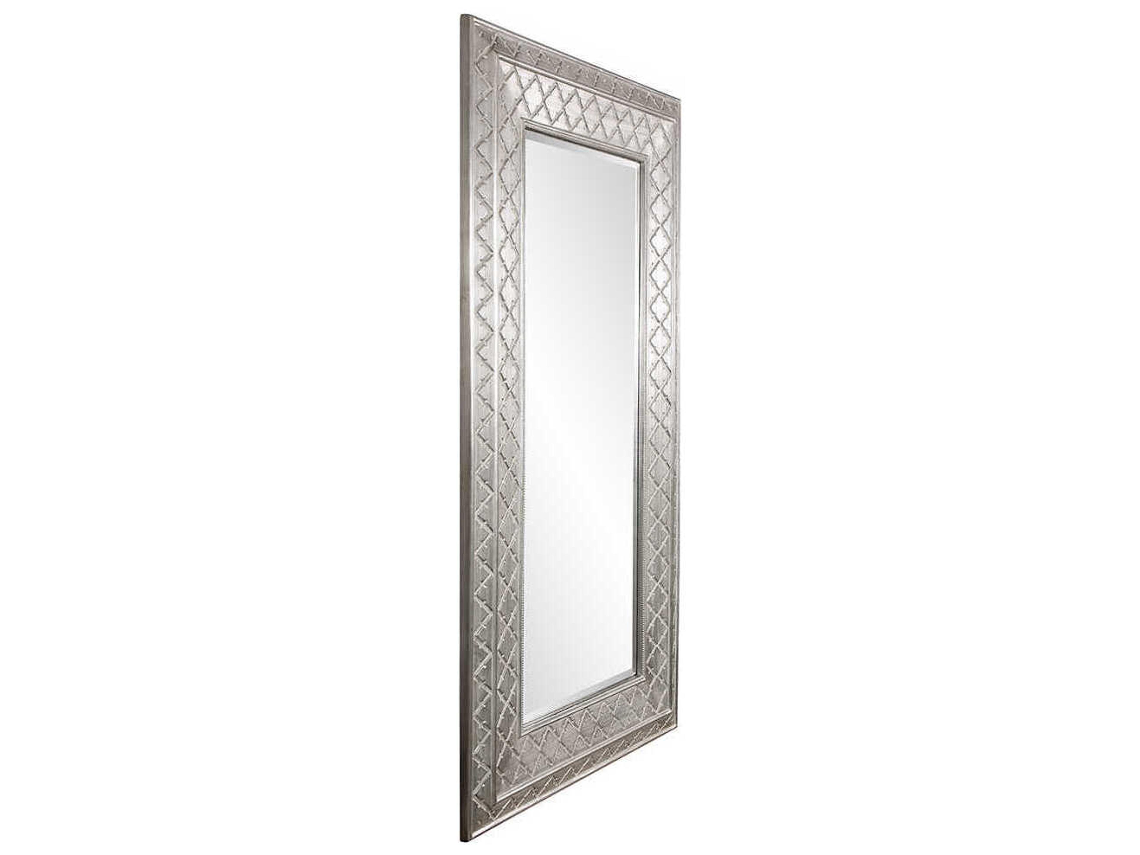 Howard Elliott Bianca Silver Rectangular Wall Mirror